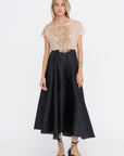Bow Dress, Almond & Black