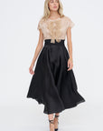Bow Dress, Almond & Black