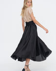 Bow Dress, Almond & Black