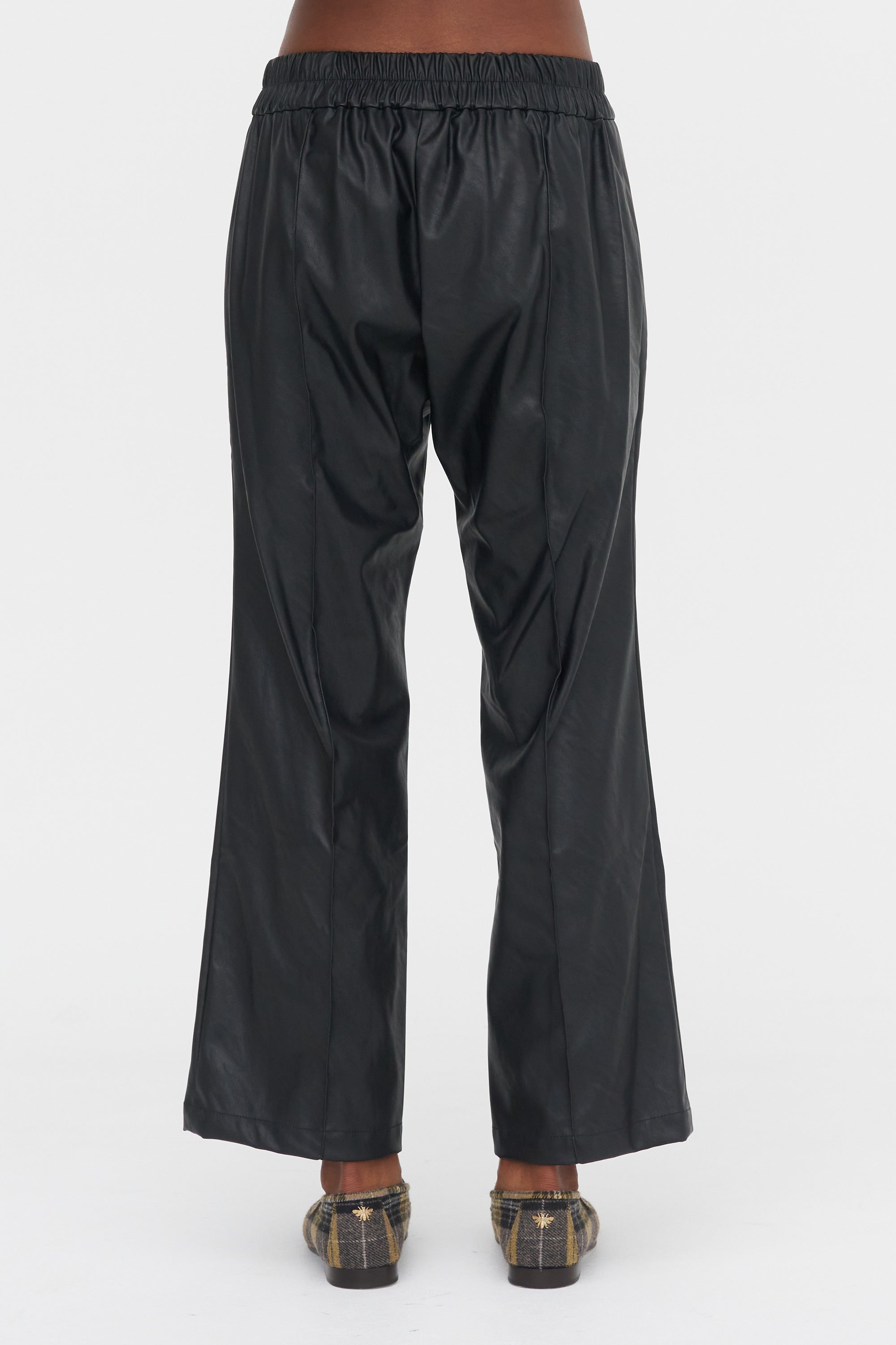 Faux Leather Pants, Black