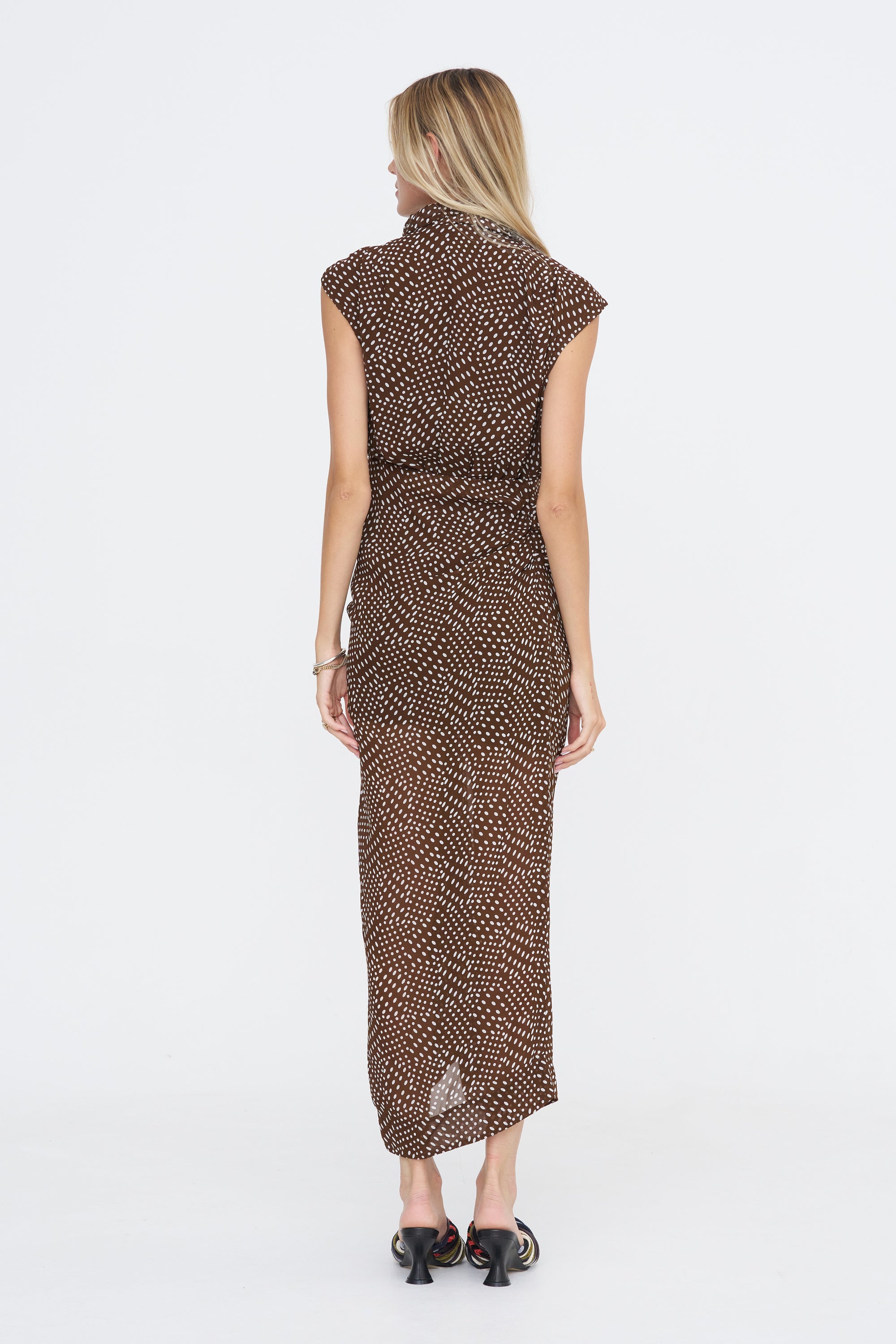 Polkadot Dress, Brown