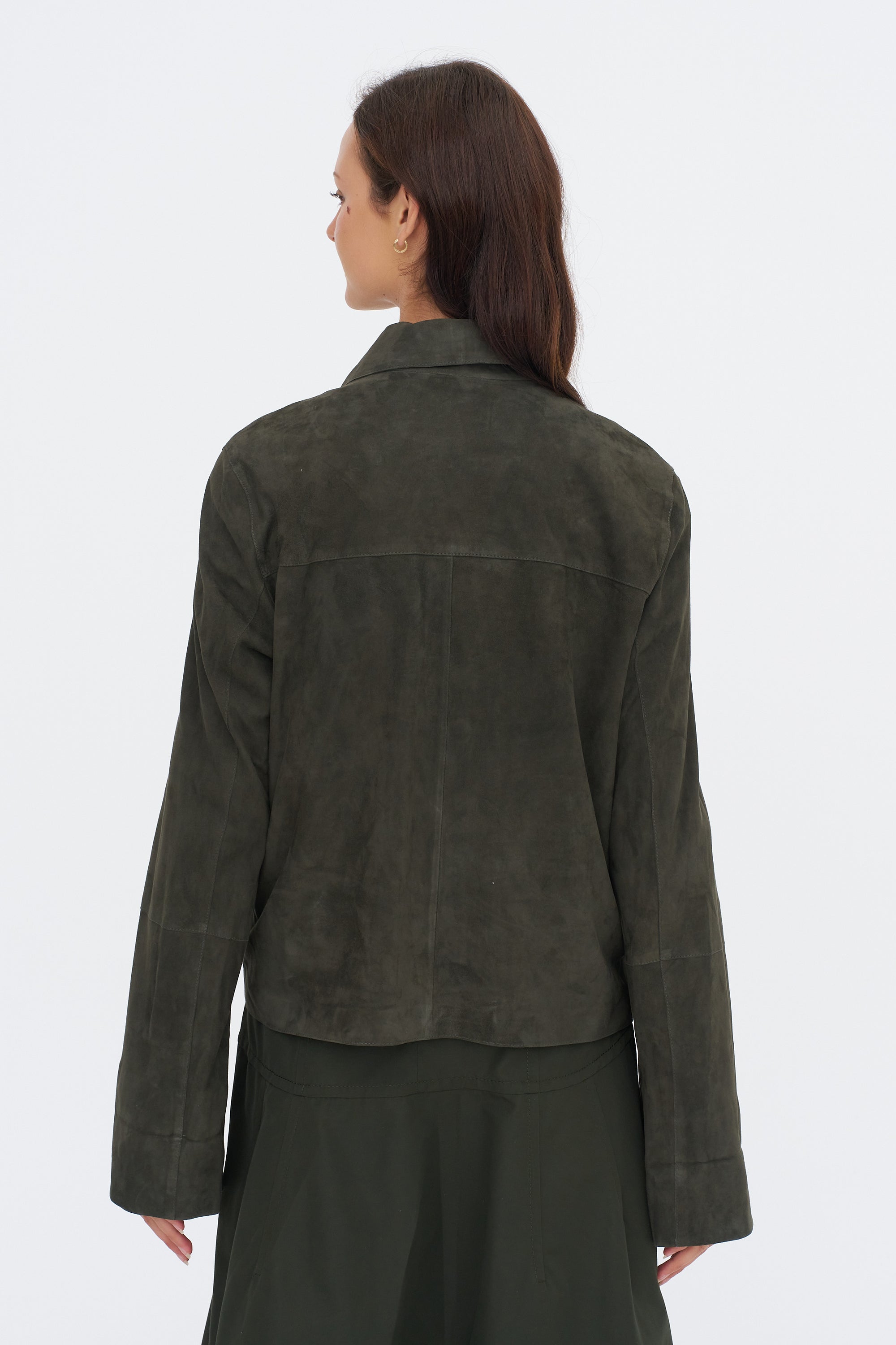 Ella Goat Suede, Dark Green