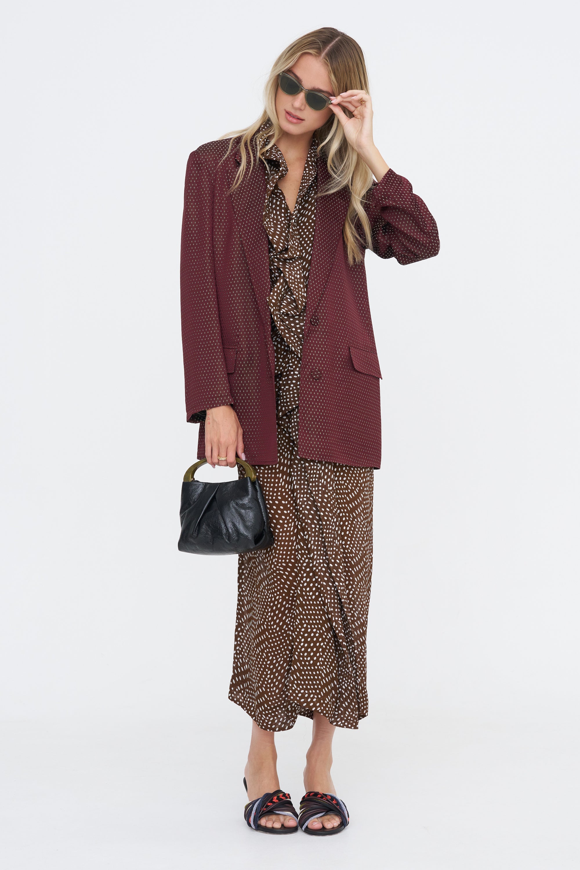 Polkadot Dress, Brown