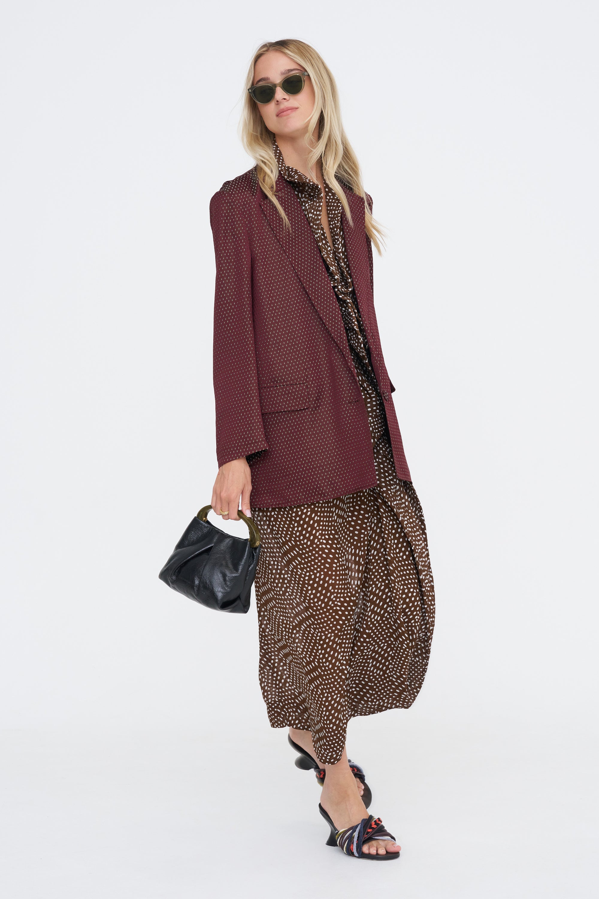 Polkadot Dress, Brown