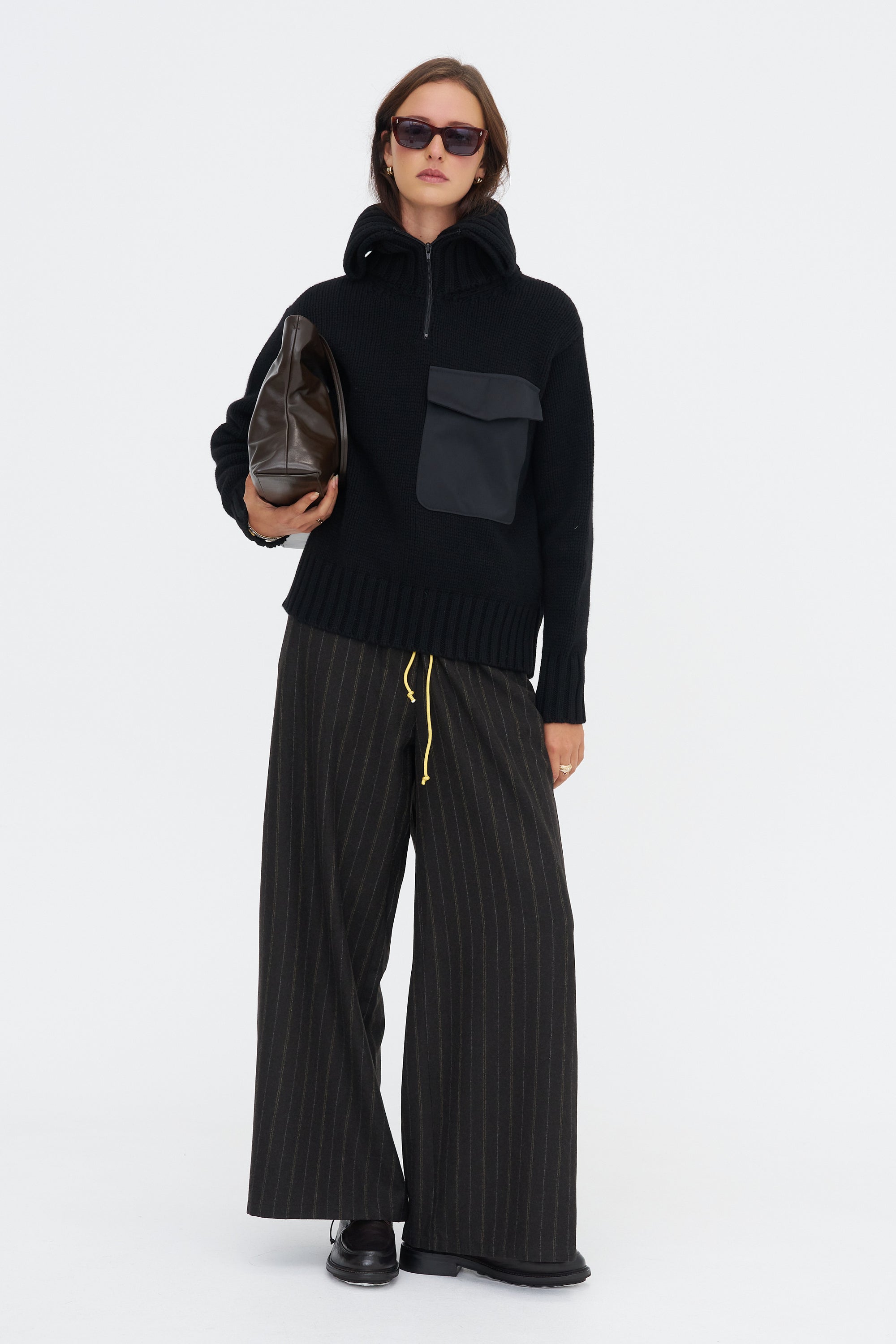 Aspen Tricot Sweater, Black