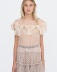 Horizontal Bow Top, Almond