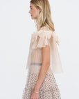 Horizontal Bow Top, Almond