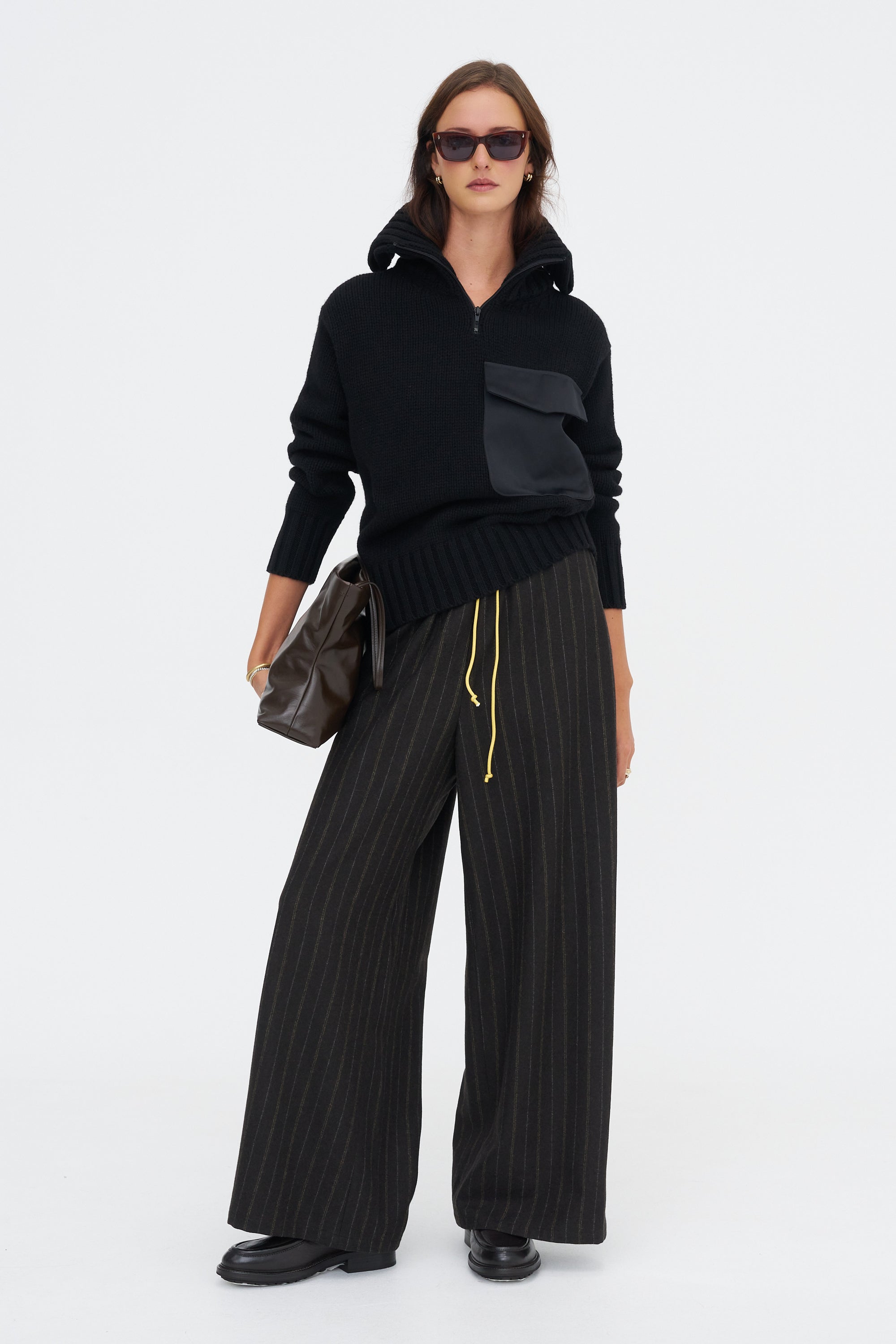 Aspen Tricot Sweater, Black