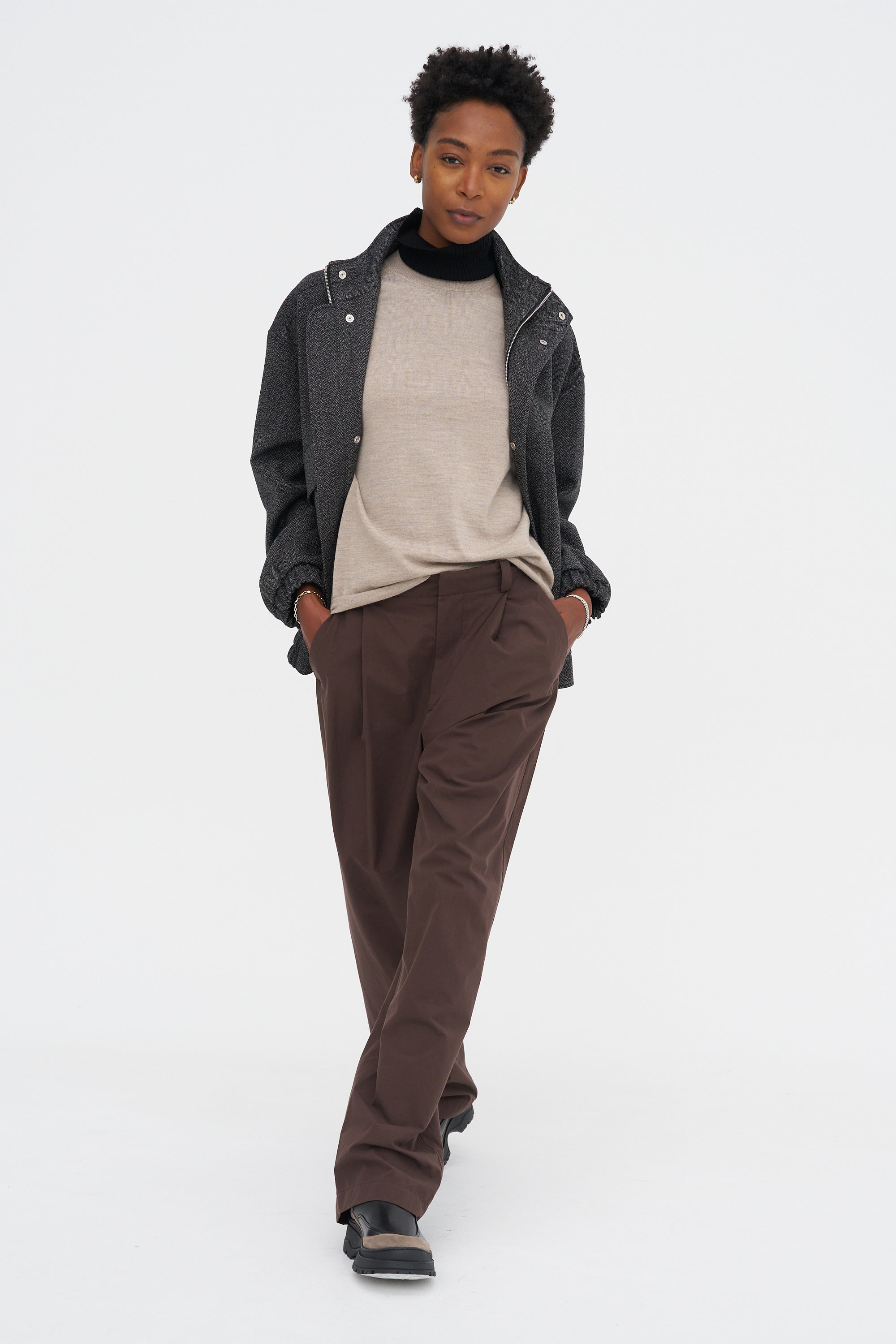 Dickey Knit Turtleneck, Black