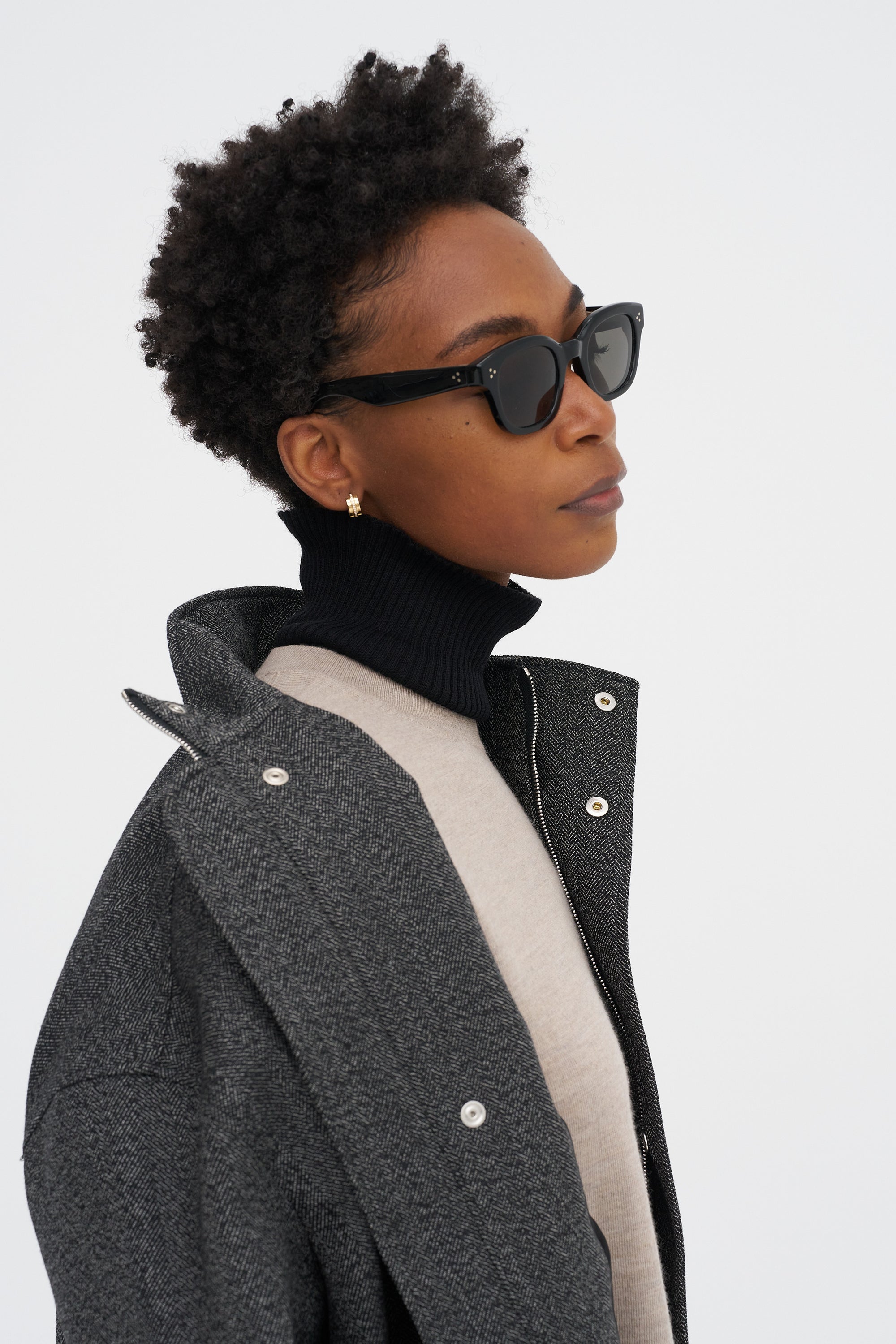 Dickey Knit Turtleneck, Black