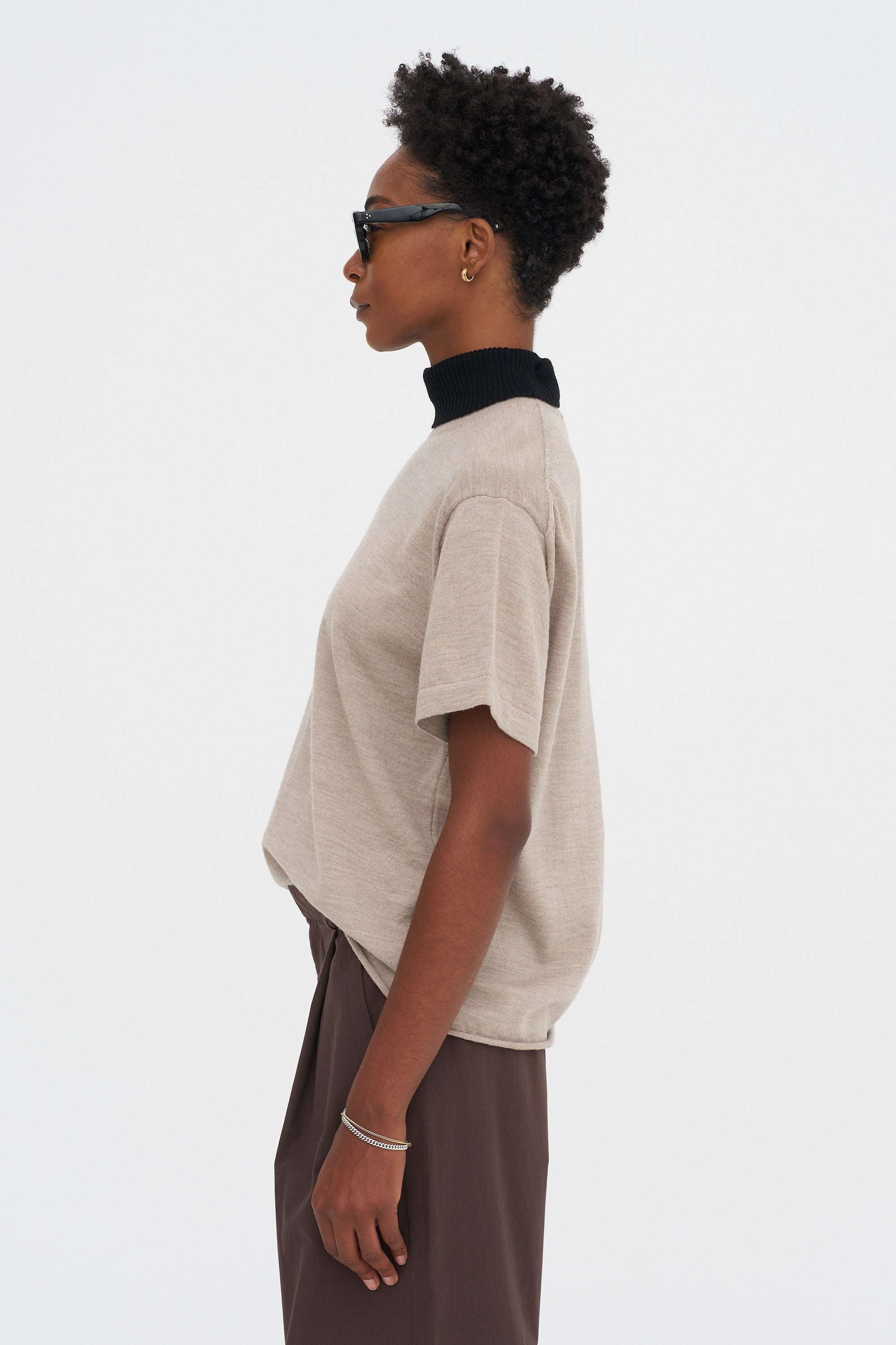 Dickey Knit Turtleneck, Black