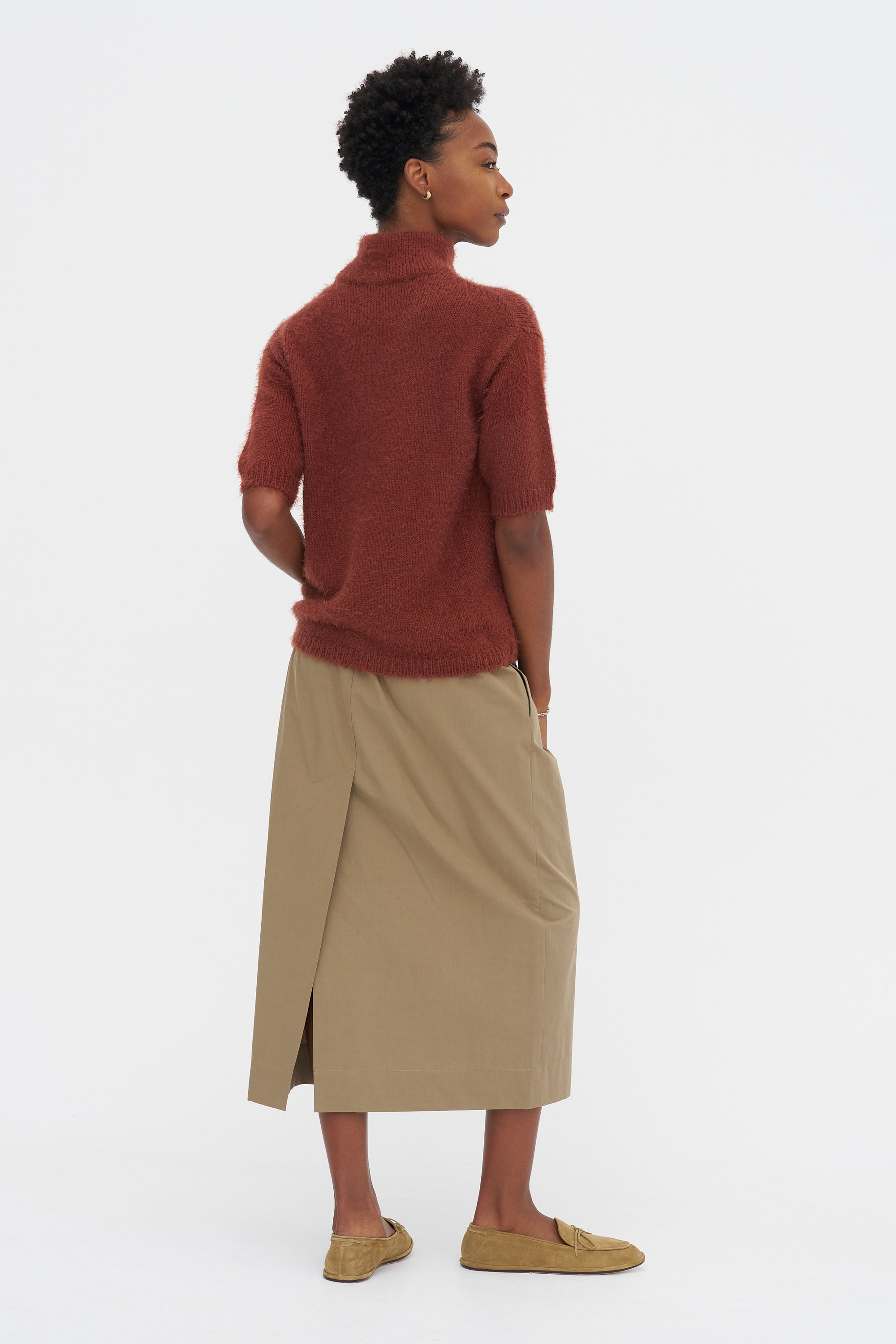 Straight Skirt, Beige