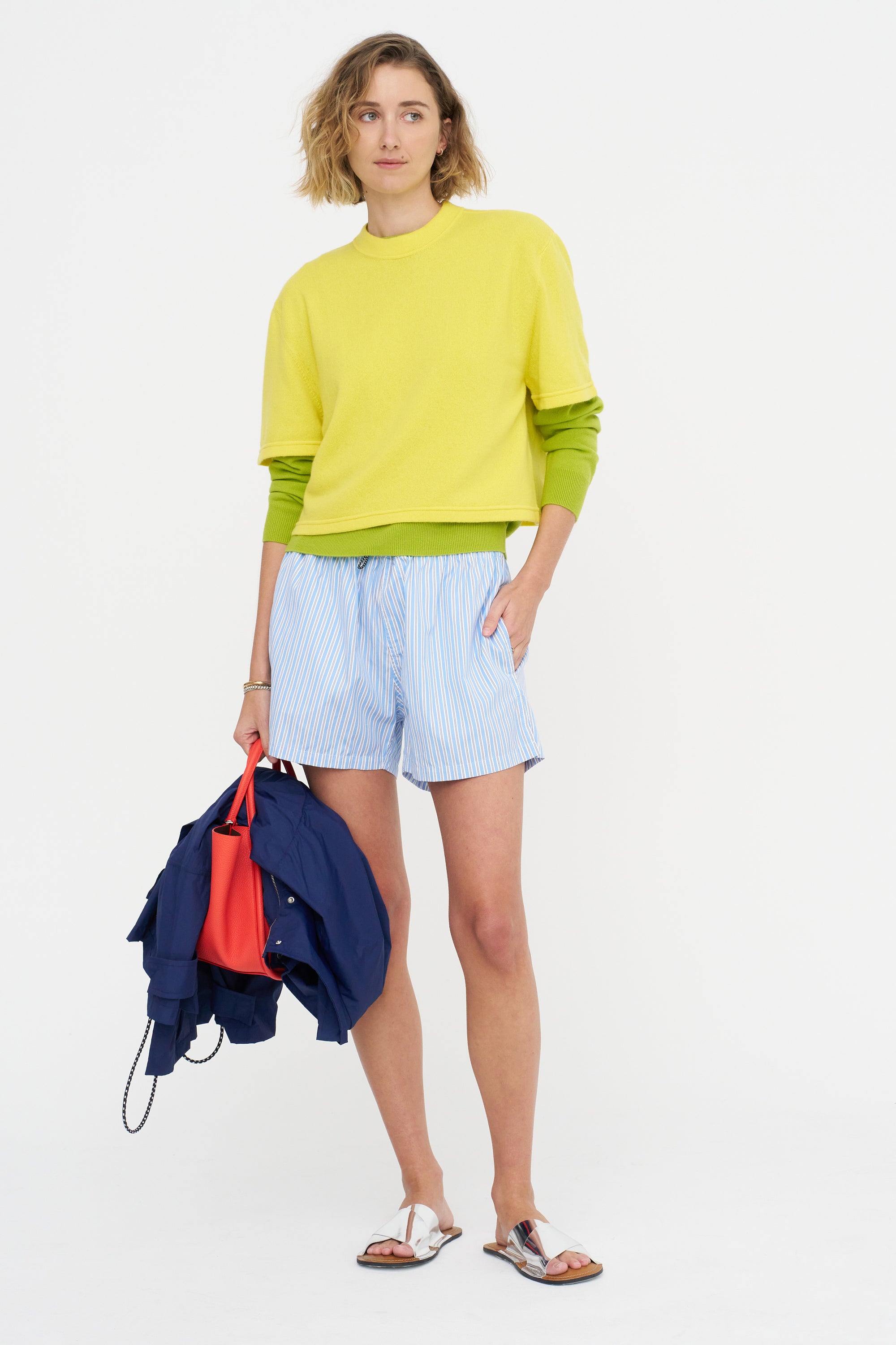 Trouser Shorts, Stripe