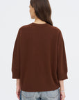 Mouse Ycom - Superfine Wool Short Sleeve Sweater, Chestnut
