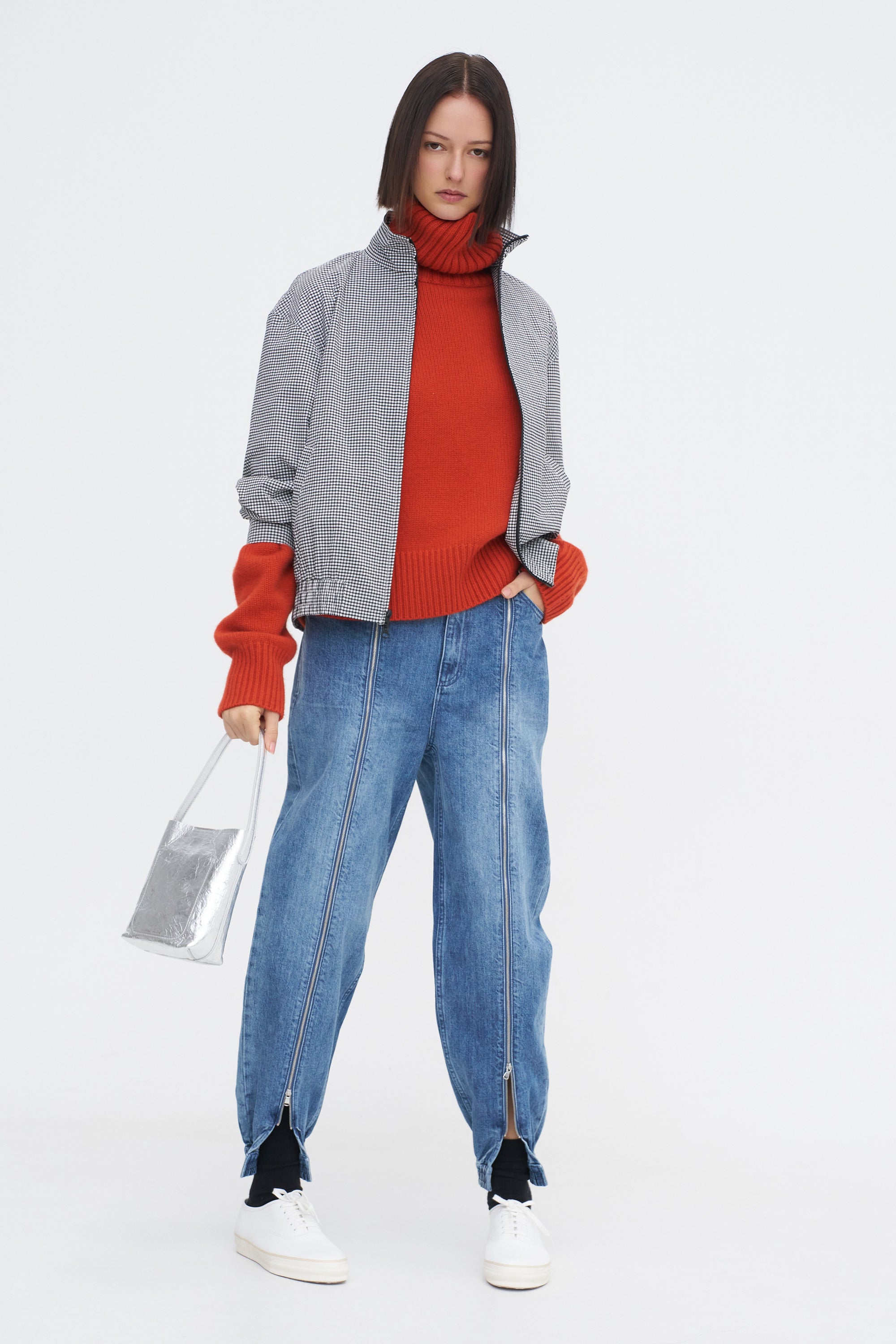 Zippered Denim Jogger - Regular, Classic Blue