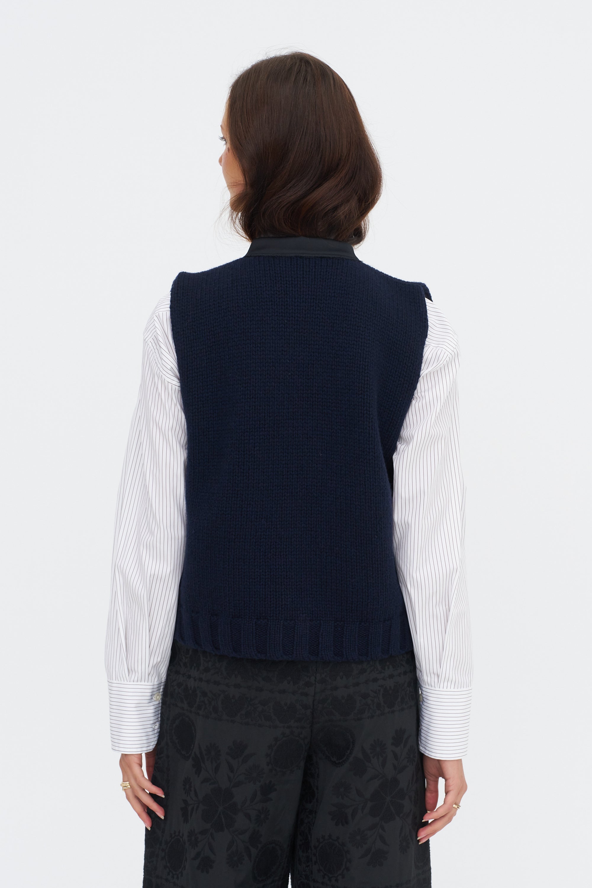 Tricot Vest, Navy