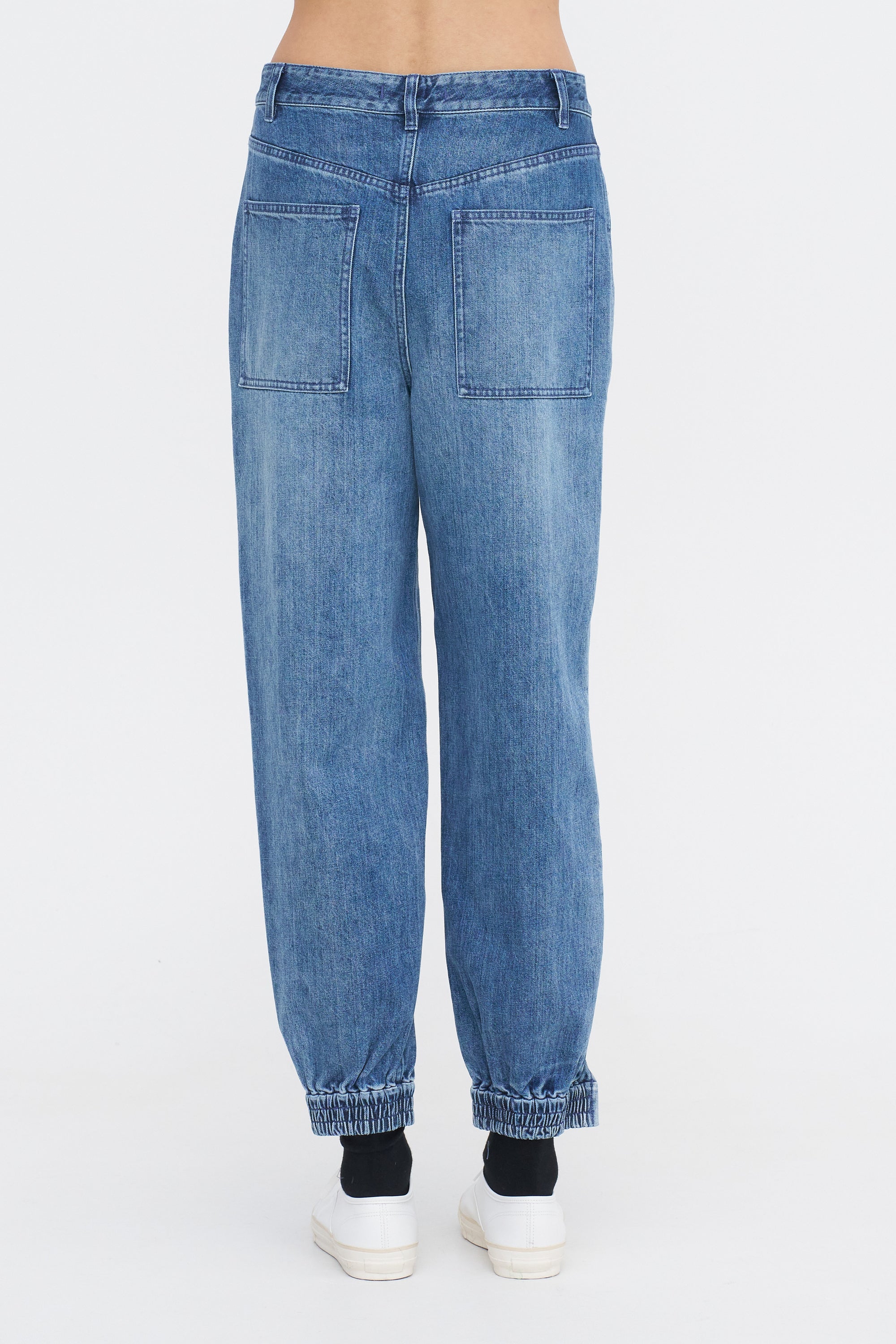 Zippered Denim Jogger - Regular, Classic Blue