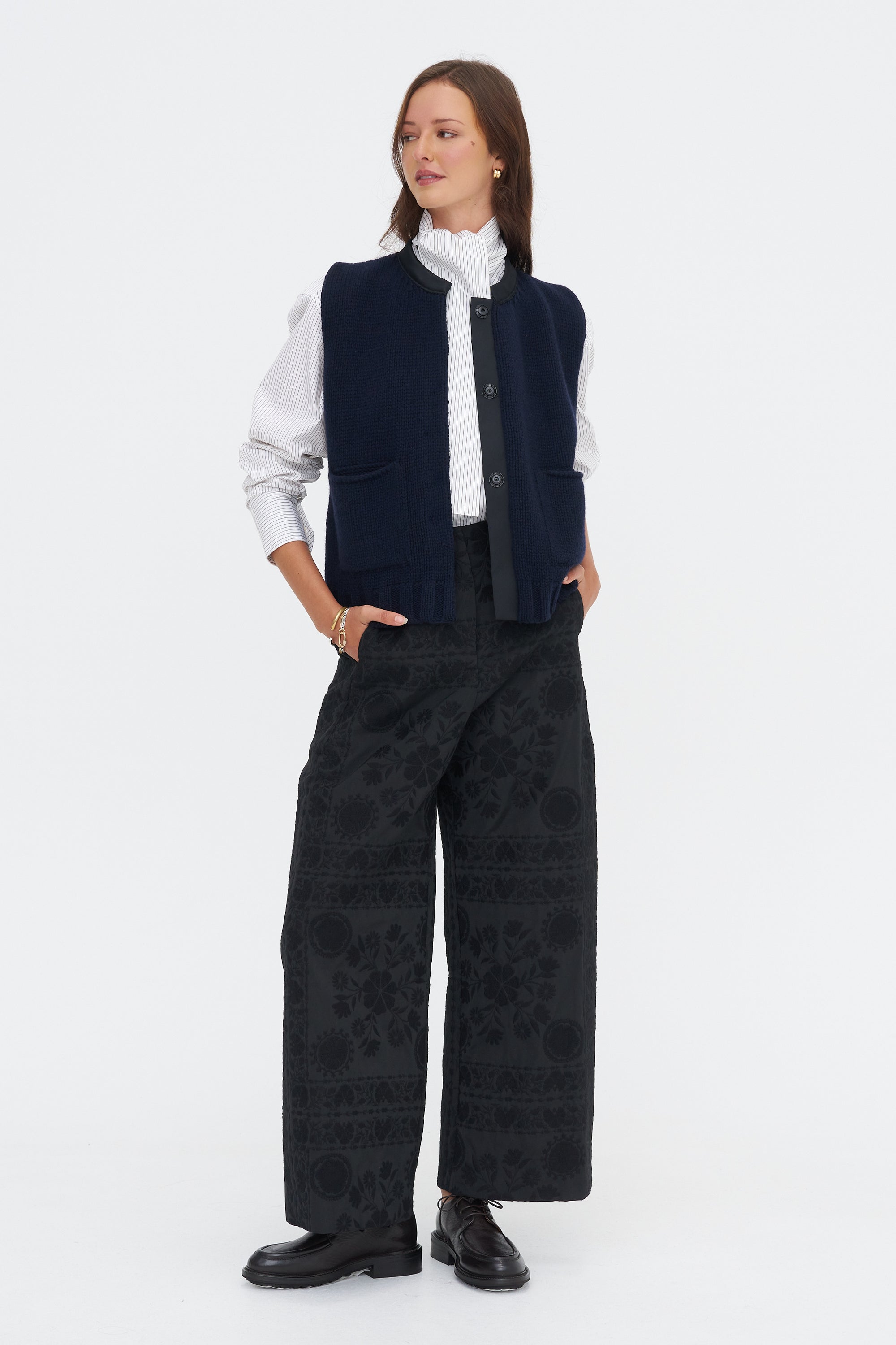 Tricot Vest, Navy
