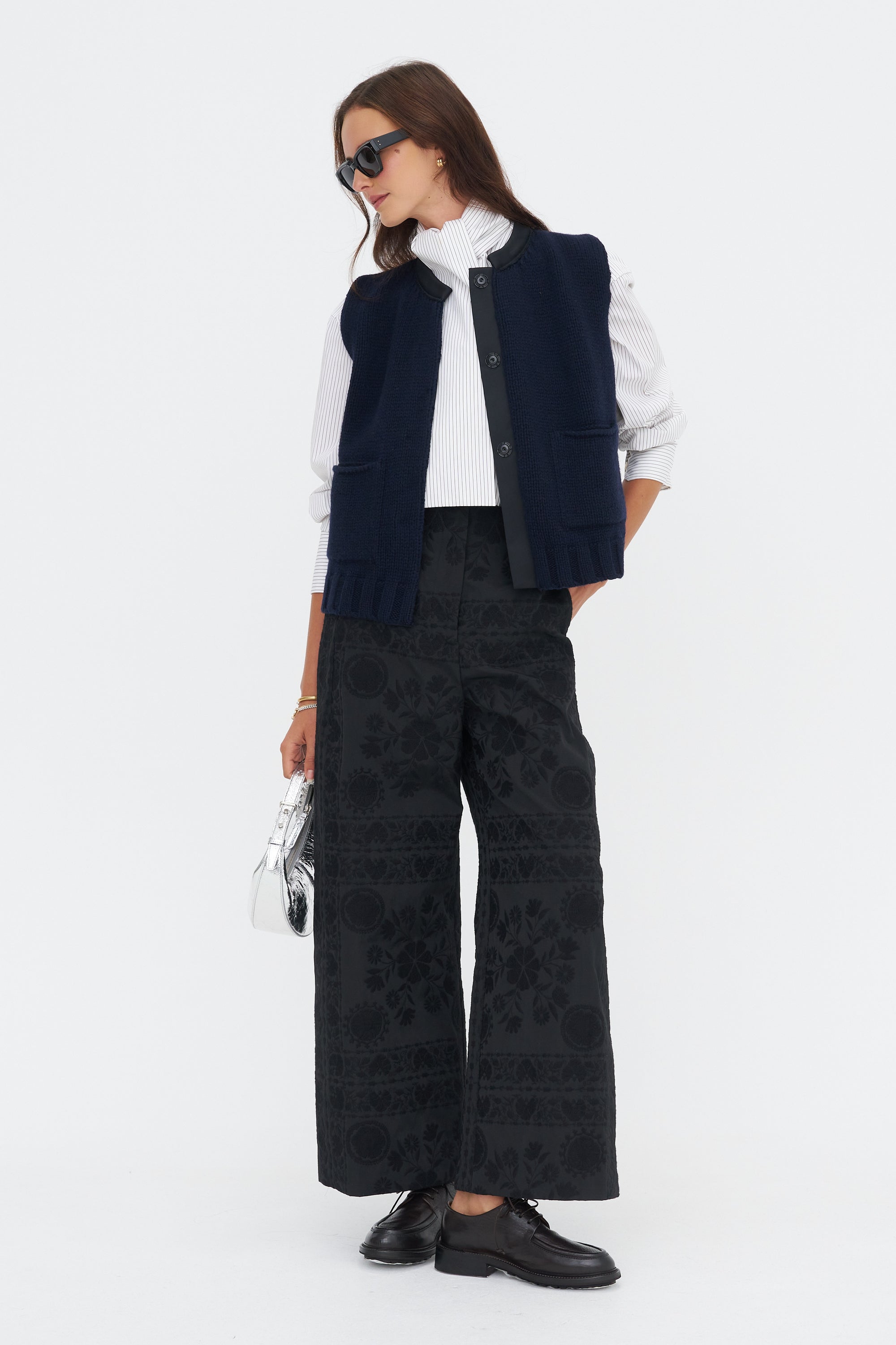 Tricot Vest, Navy
