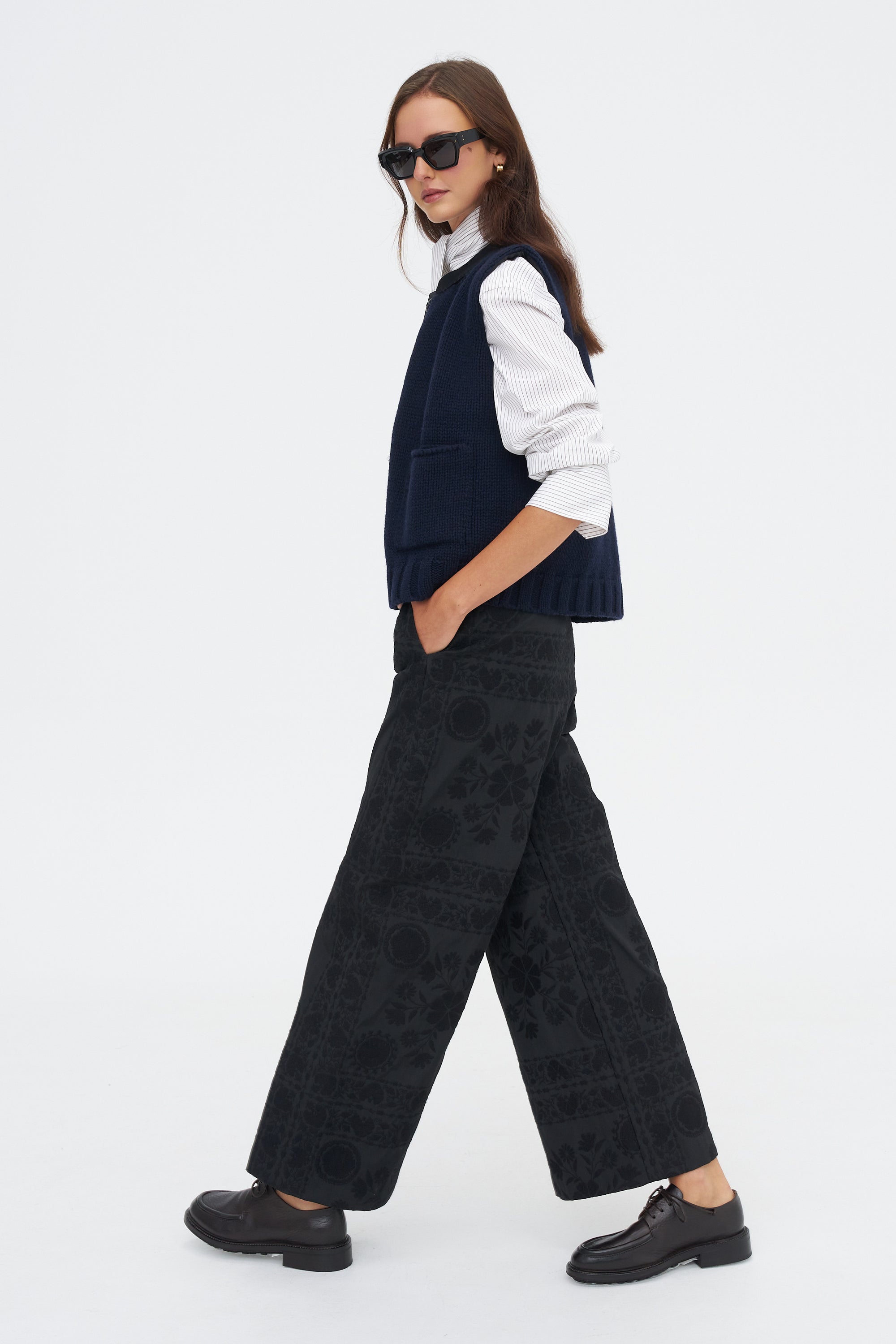 Tricot Vest, Navy