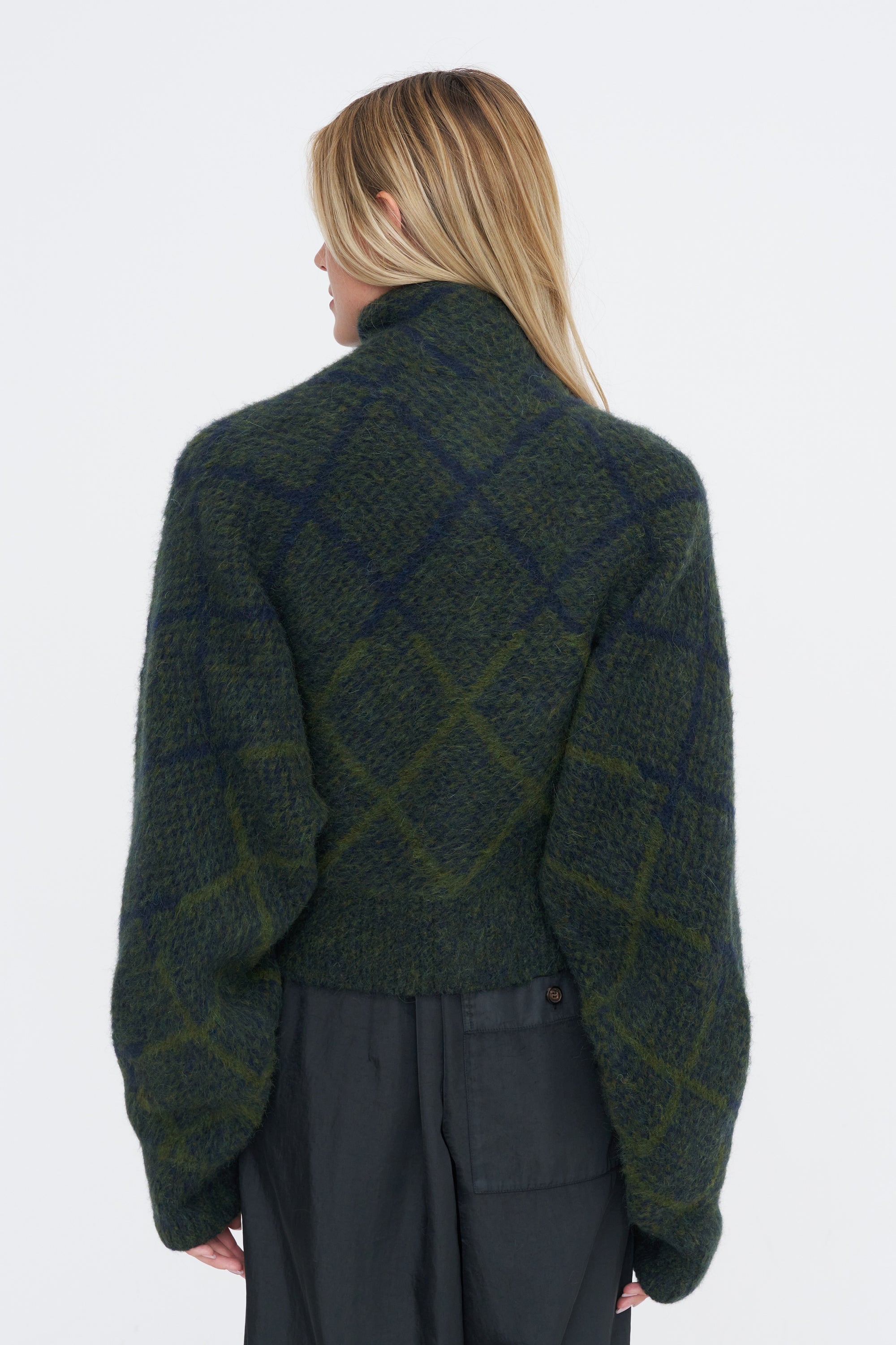 Plaid Sweater, Navy