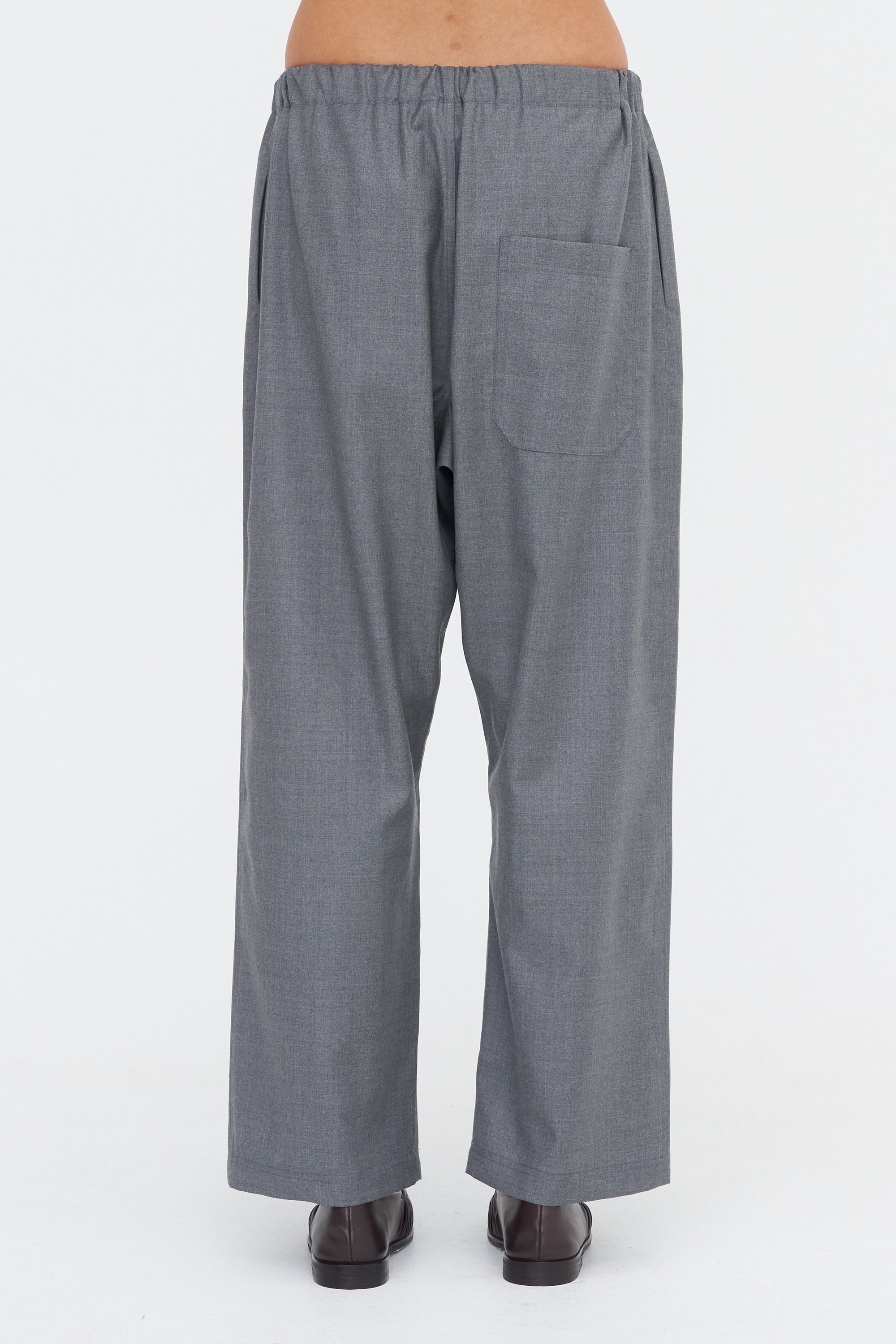 Pinot Wo110 - Superfine Wool Trousers, Mid Grey Melange