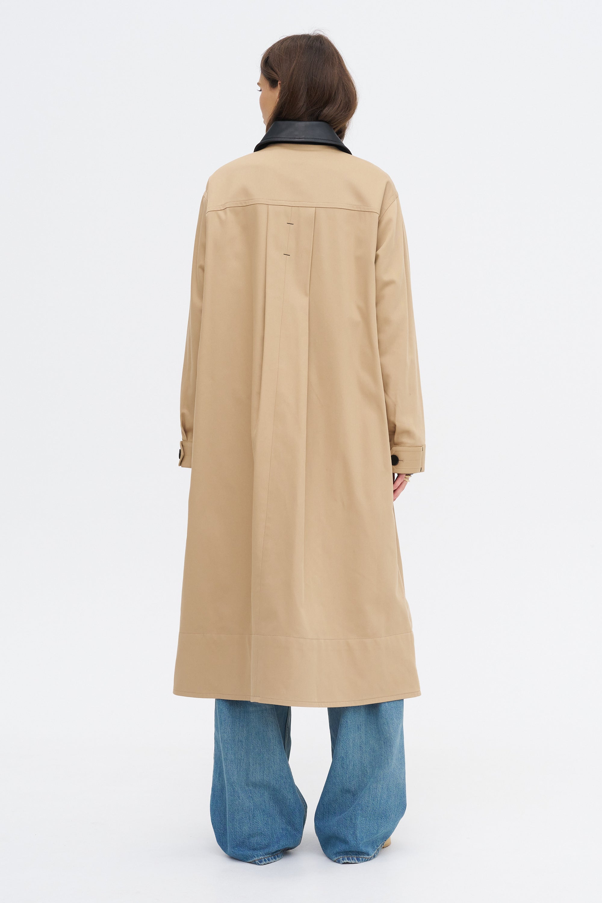 A-line Swing Coat, Khaki