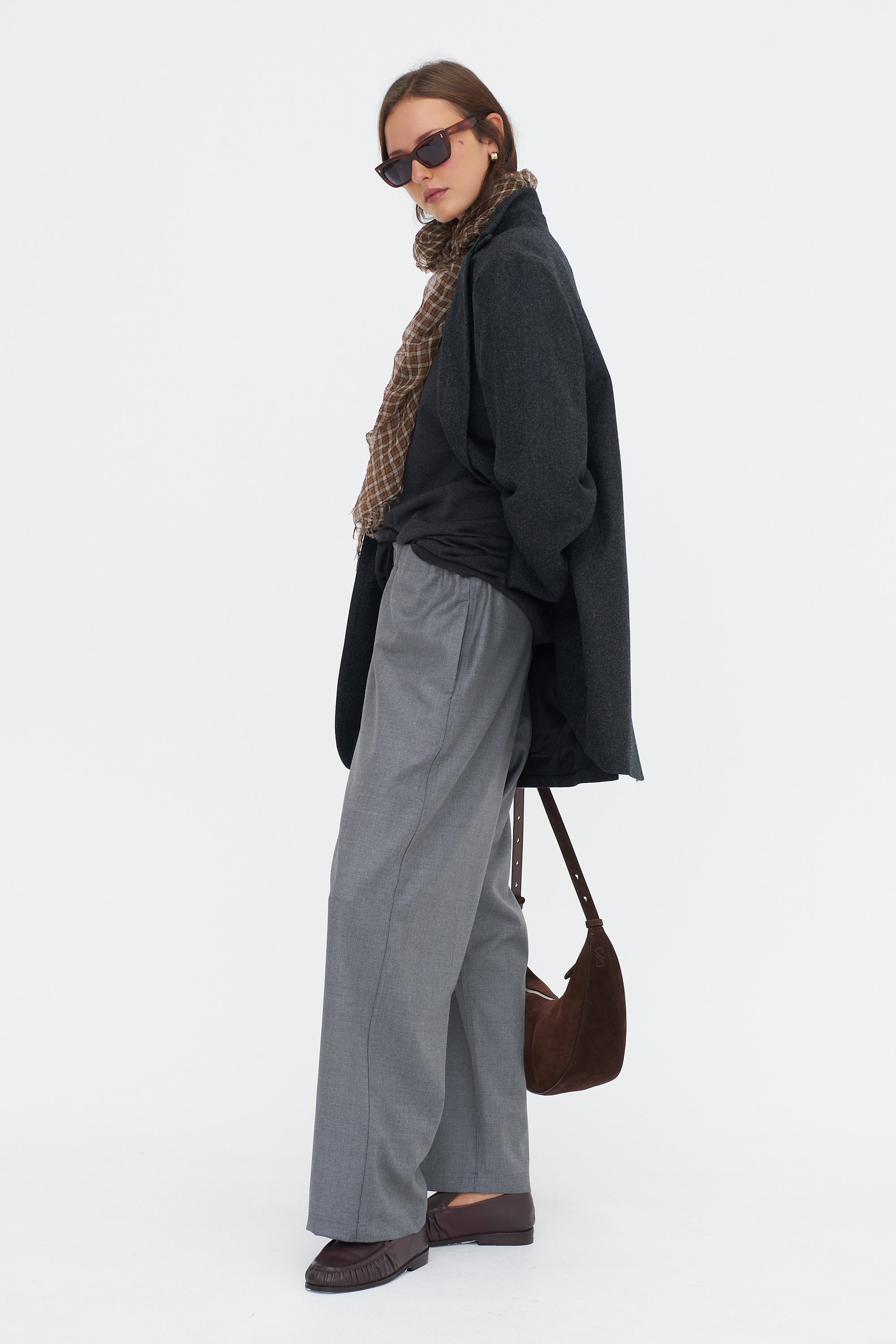 Pinot Wo110 - Superfine Wool Trousers, Mid Grey Melange