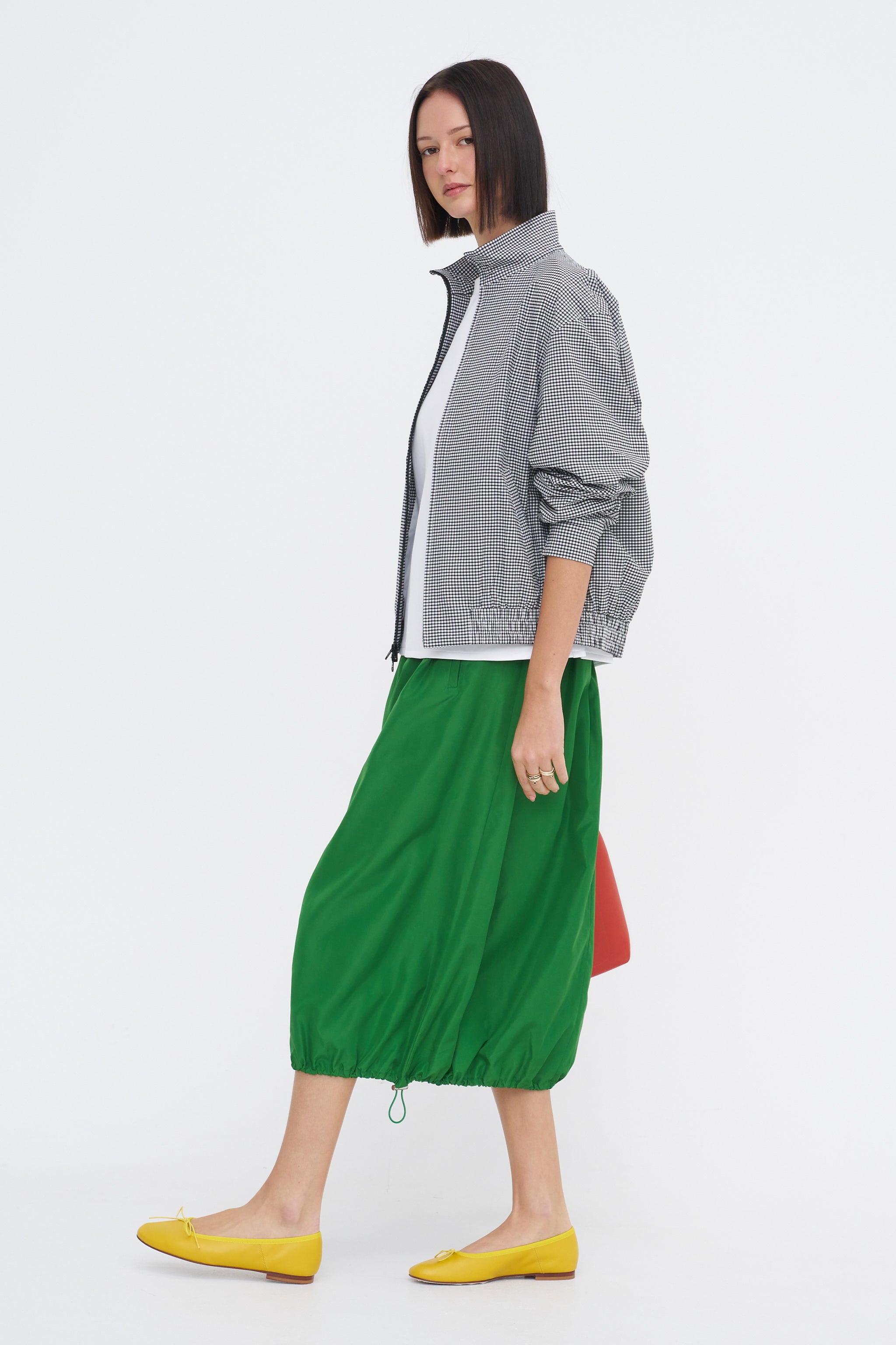 Tibi Italian Sporty Nylon Midi Anorak Skirt – Kick Pleat