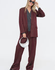 Jacquard Wide Legs, Burgundy
