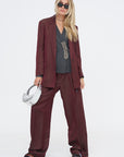 Jacquard Wide Legs, Burgundy