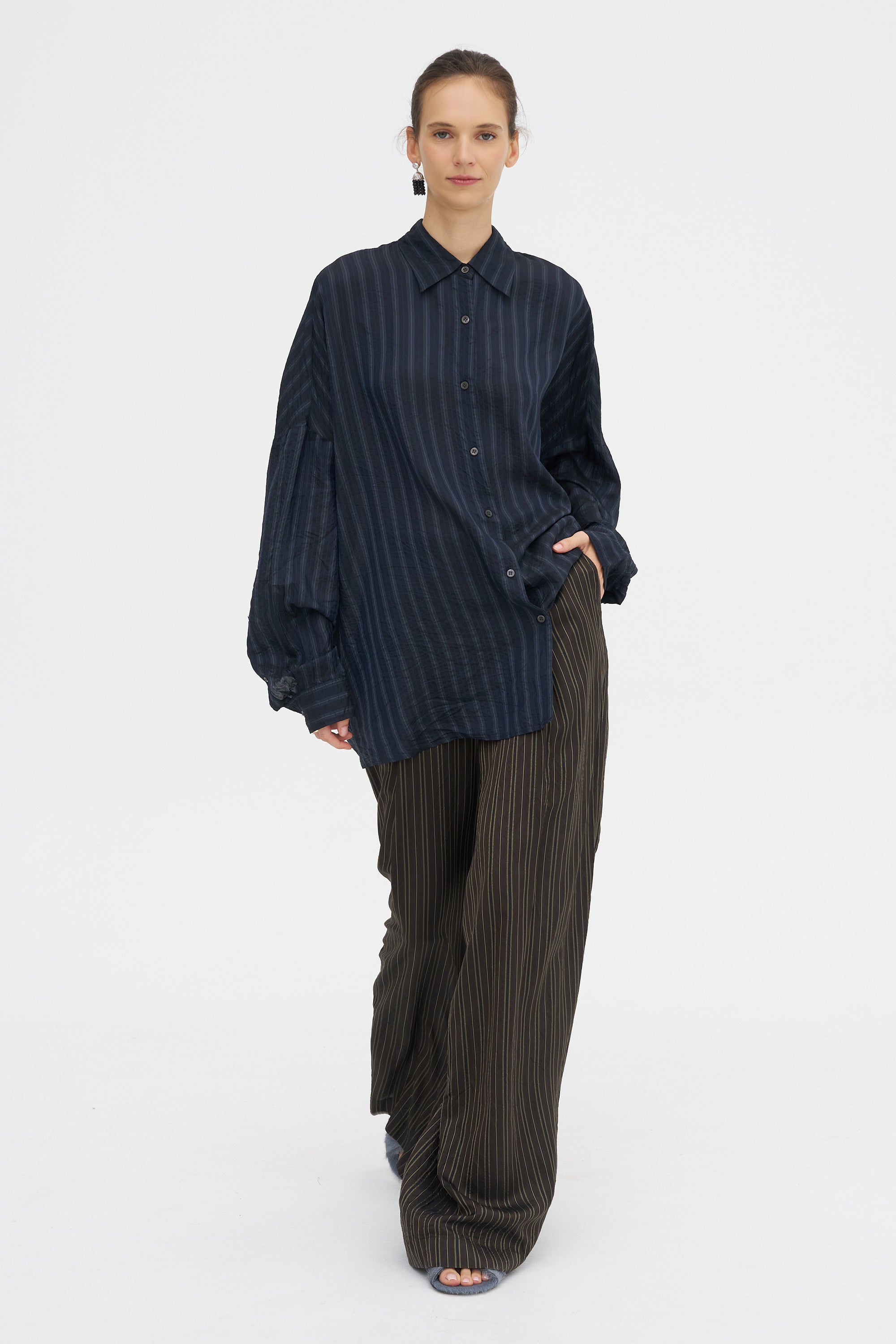 Cocoon Button-down, Navy