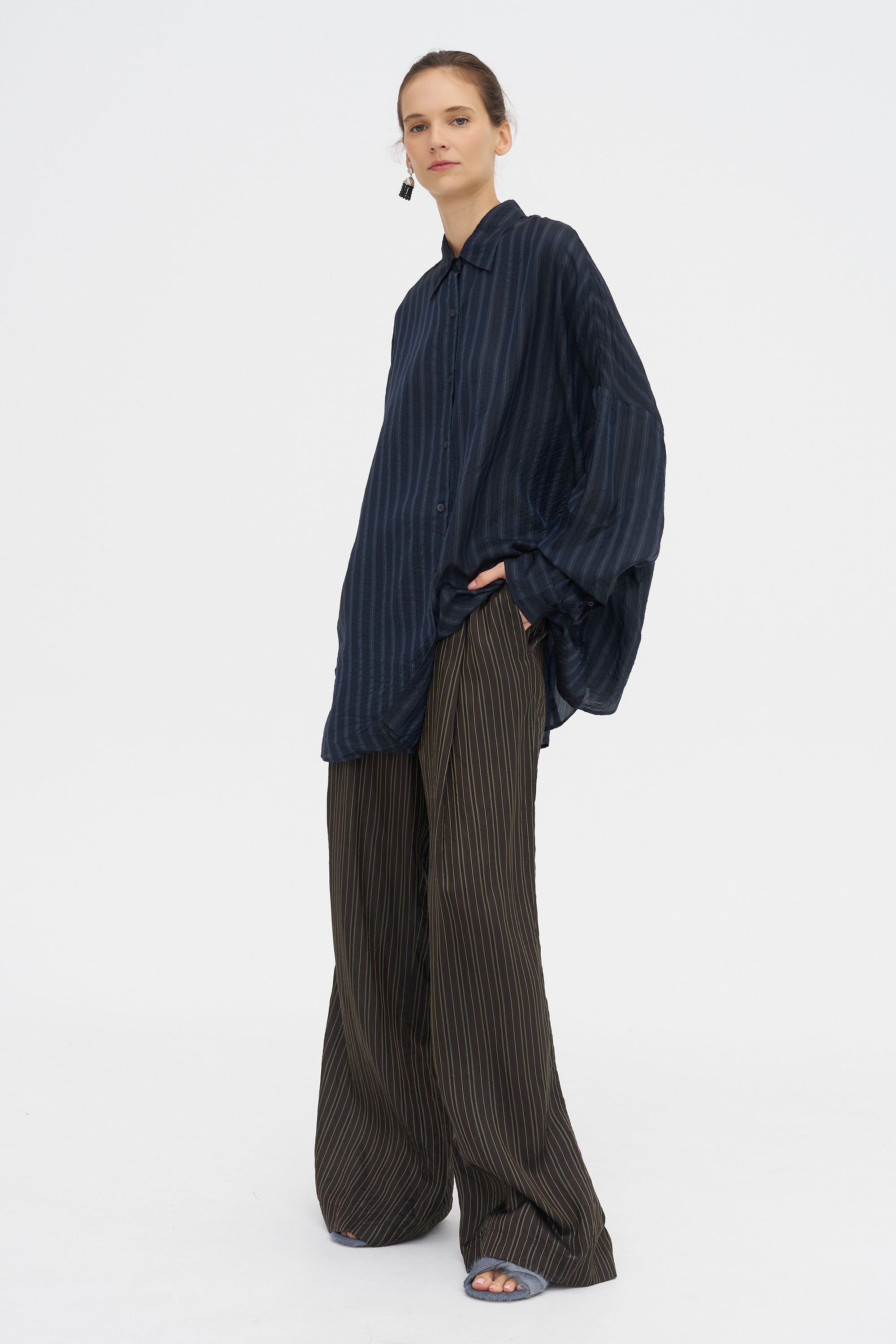 Cocoon Button-down, Navy
