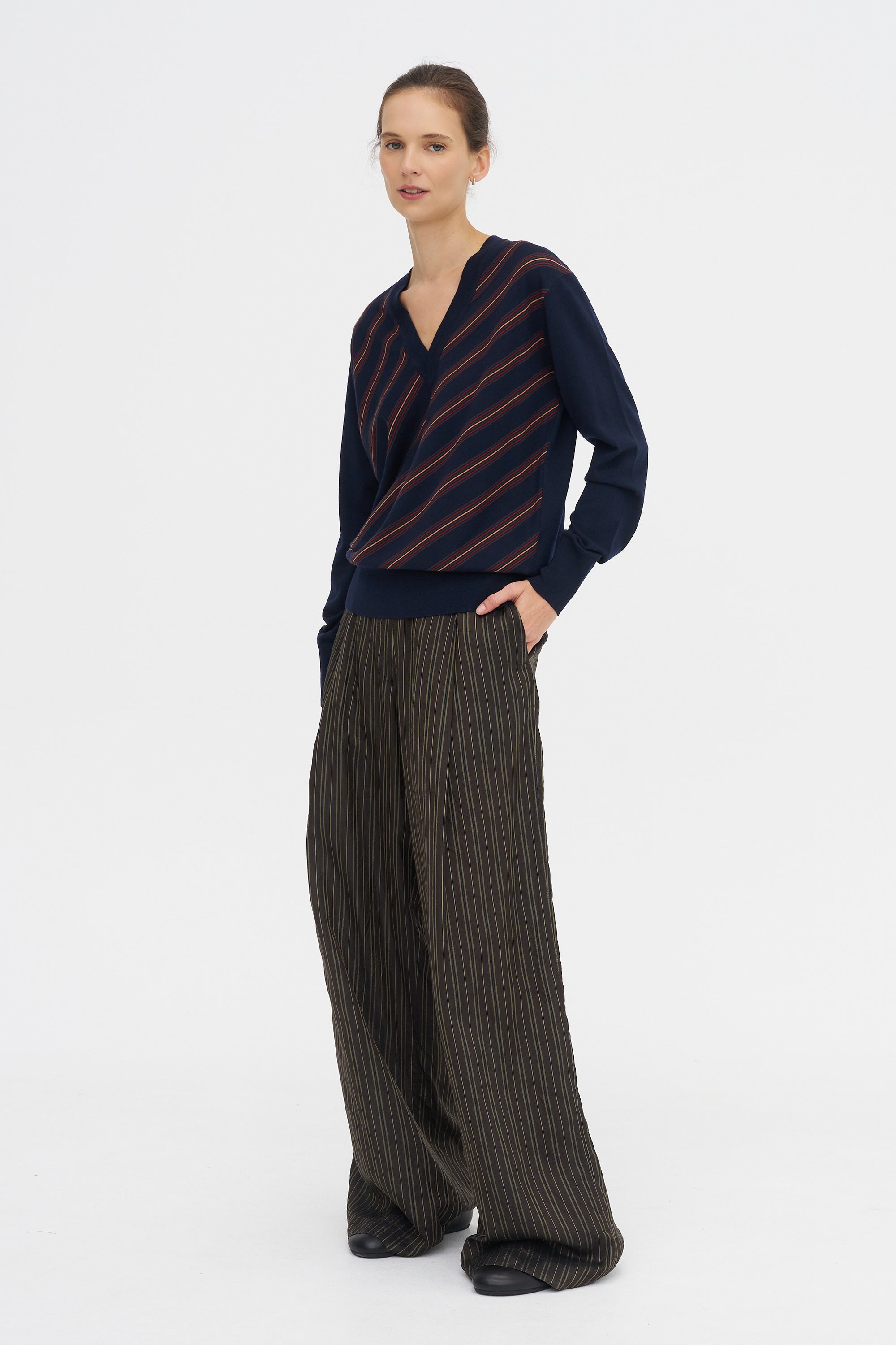 Wide Leg Pants, Brown