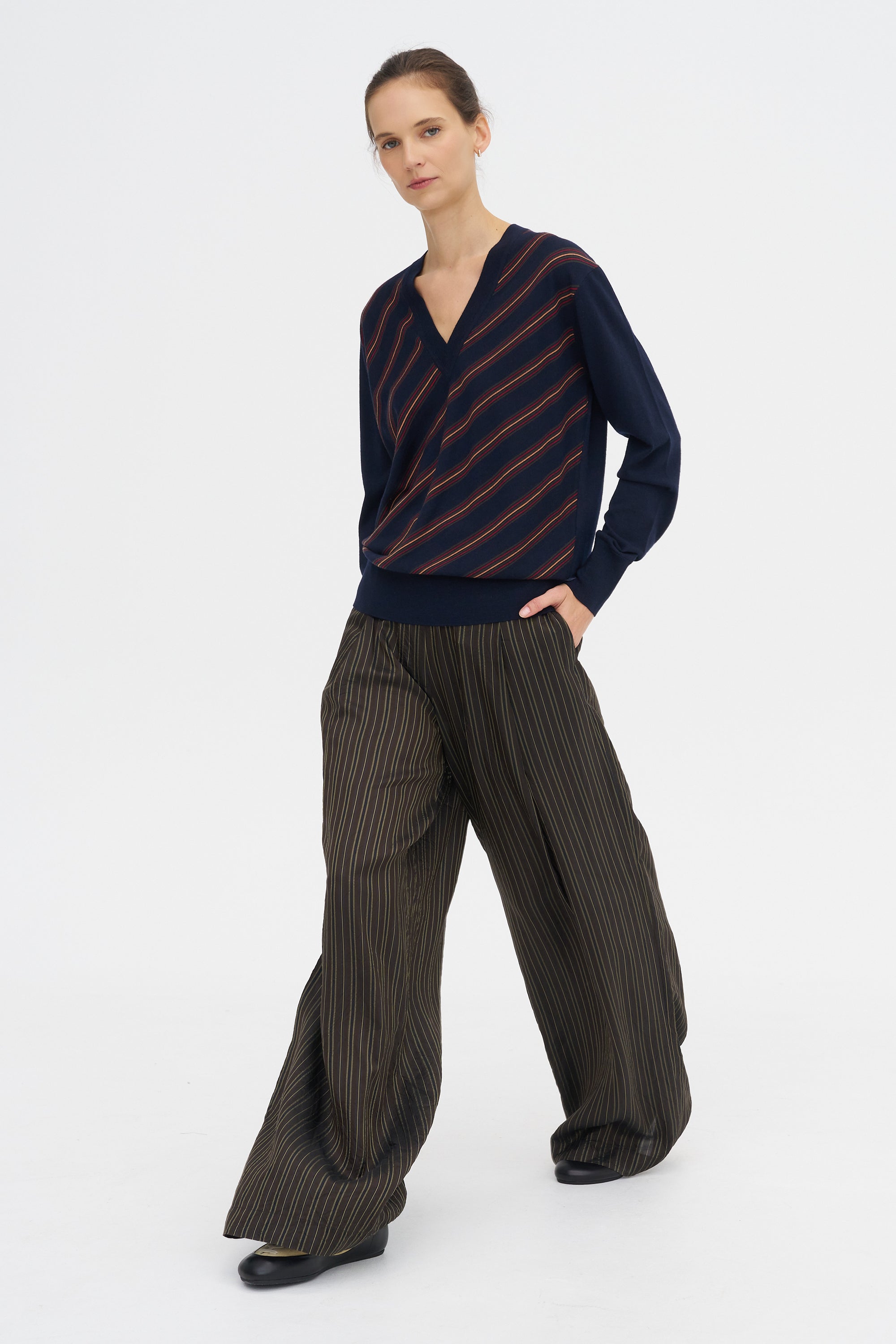 Wide Leg Pants, Brown