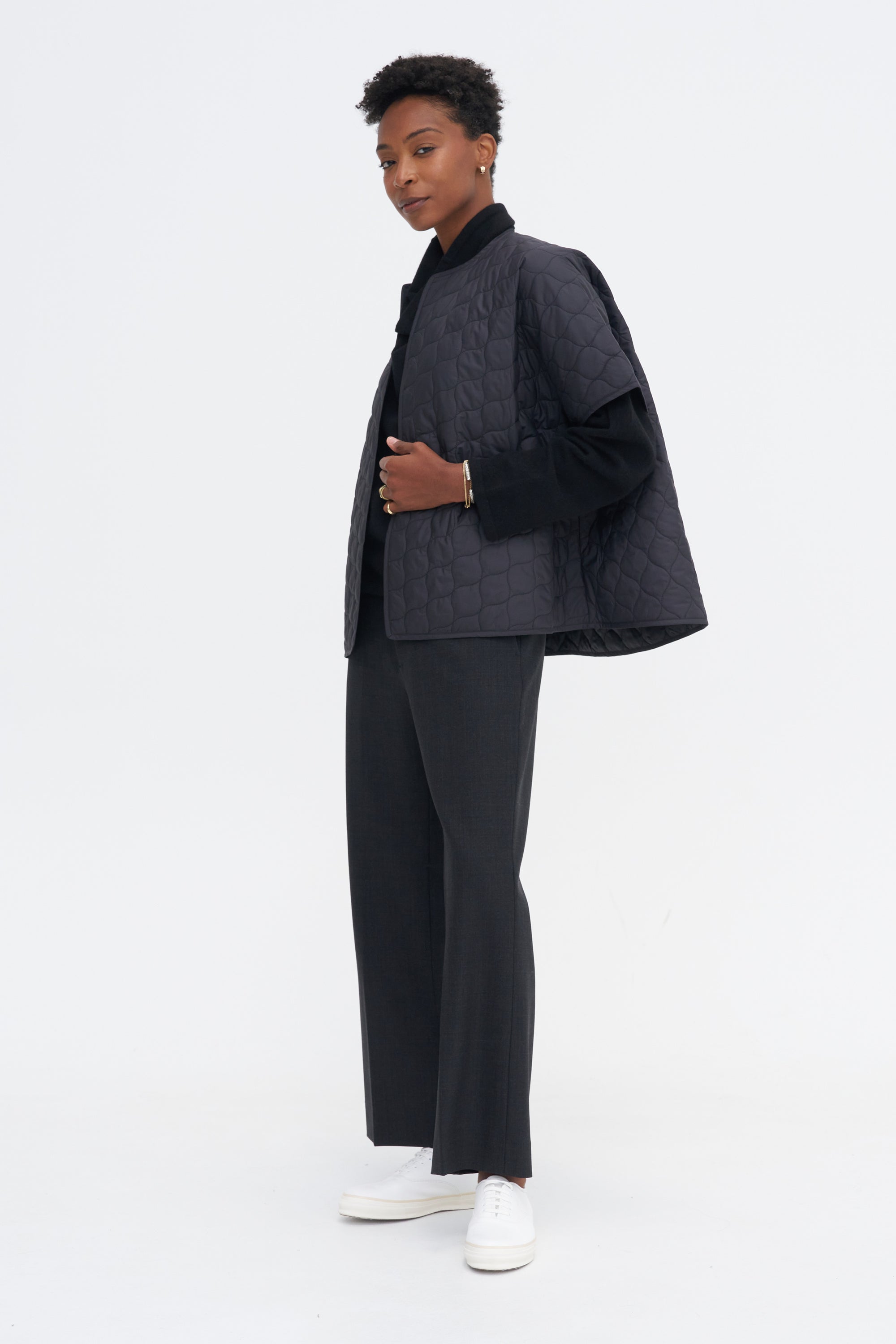 Quilted Jacket, Black