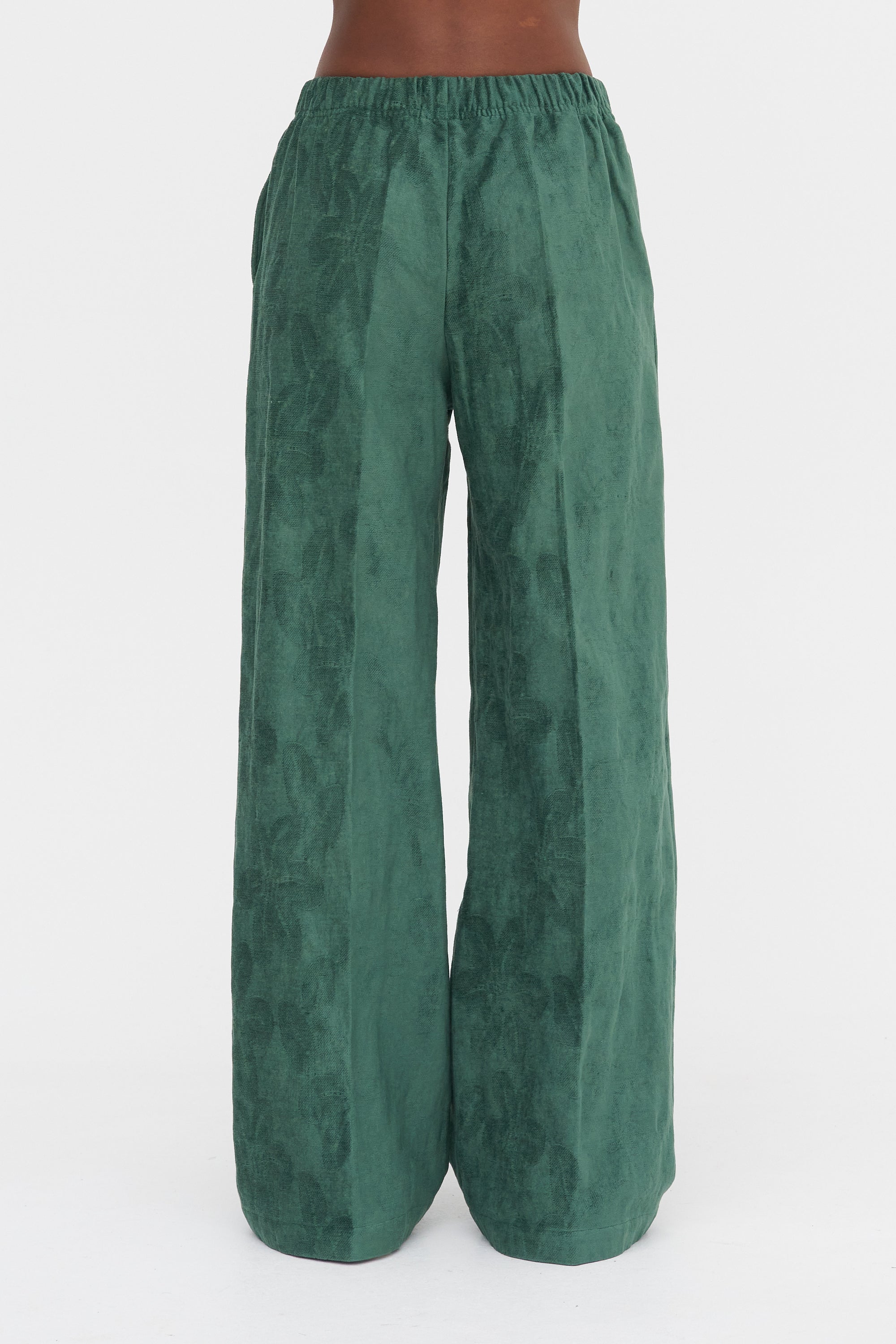 Pasha - Elastic Waist Pants, Pine