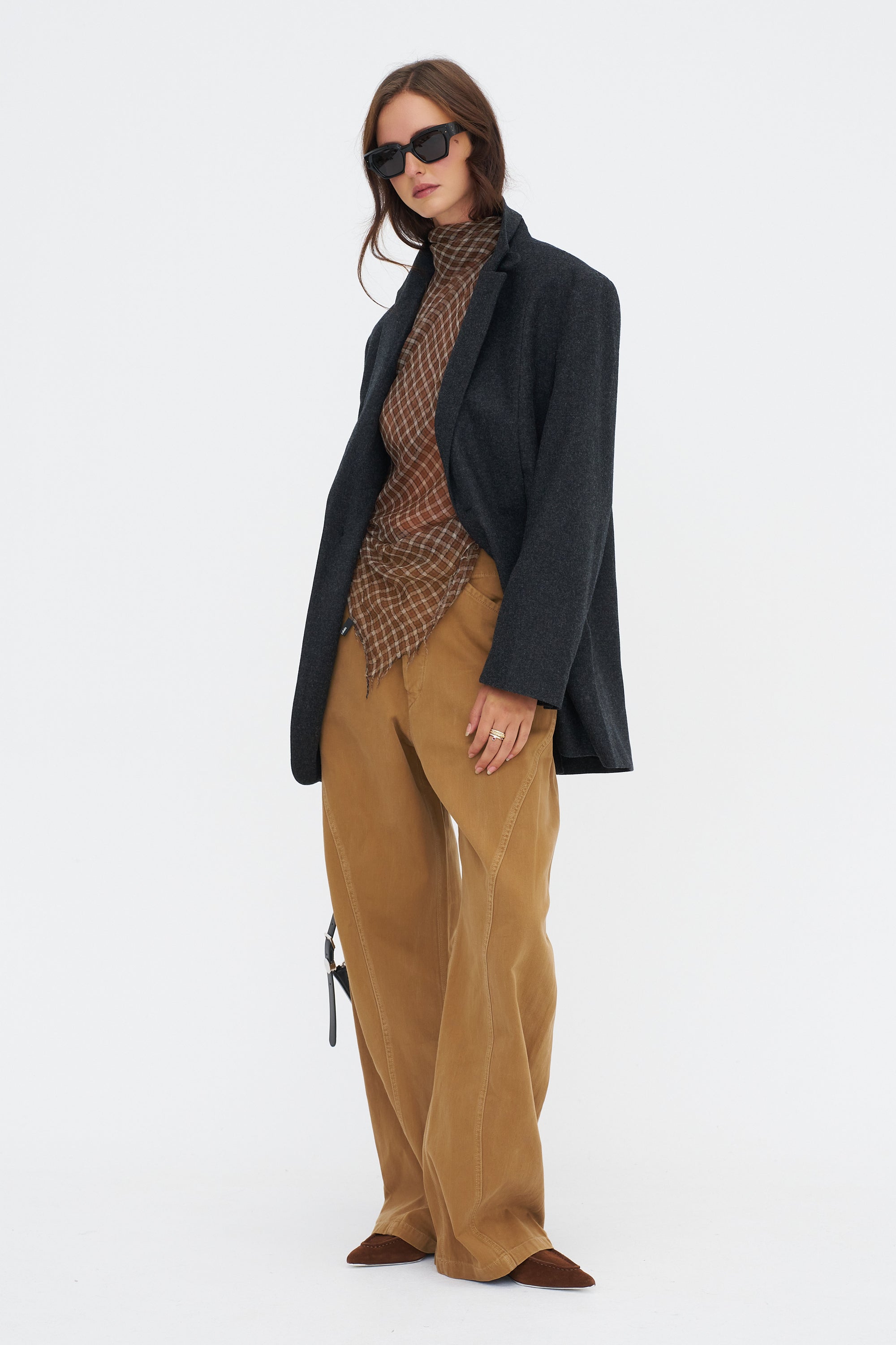 Curved Seam Army Pant, Light Brown