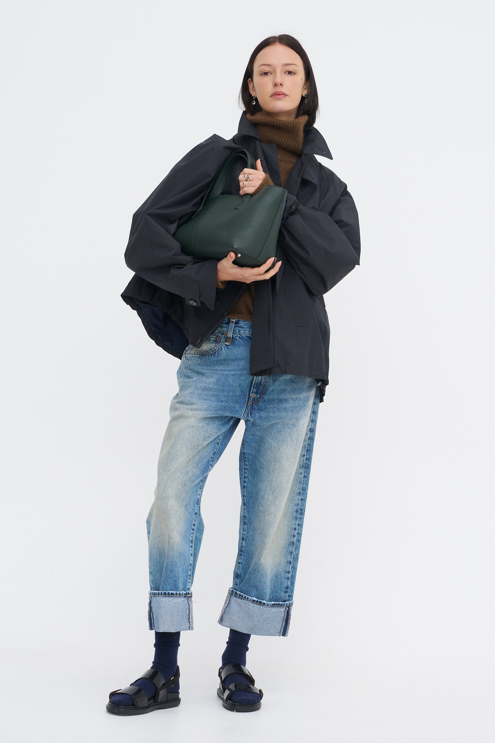 Charles Menswear Trench Anorak, Navy Multi