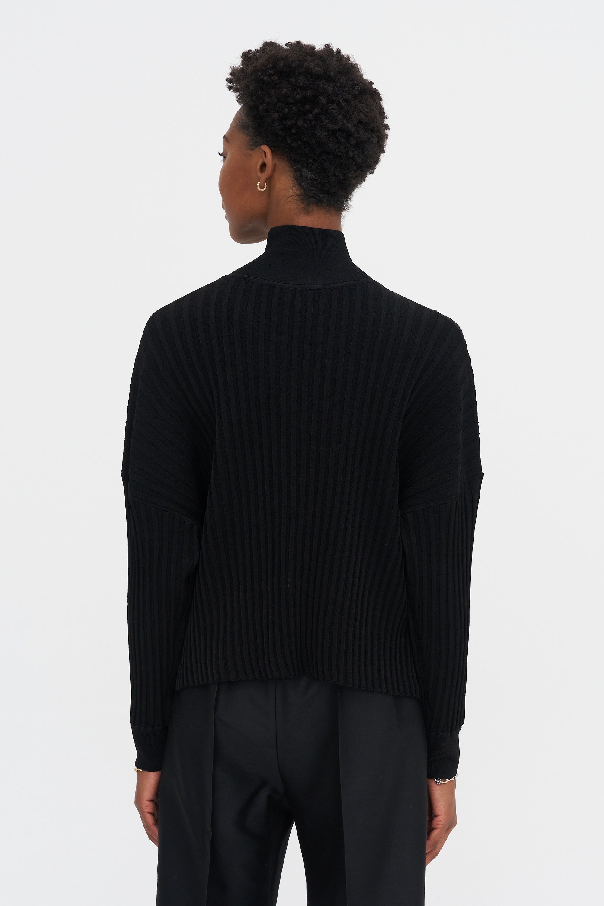 Kasplya - Rib Sweater, Black