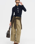 Sugarman Long Sleeved Knit Polo, Navy