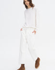 Muscat Ymer - Extrafine Merino Wool Crewneck, White