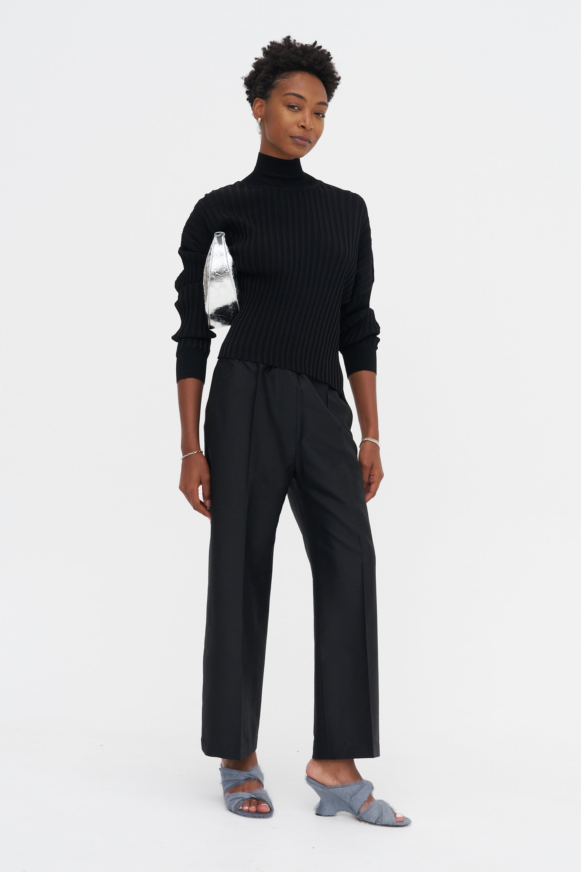 Kasplya - Rib Sweater, Black
