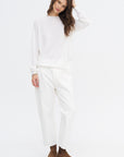 Muscat Ymer - Extrafine Merino Wool Crewneck, White