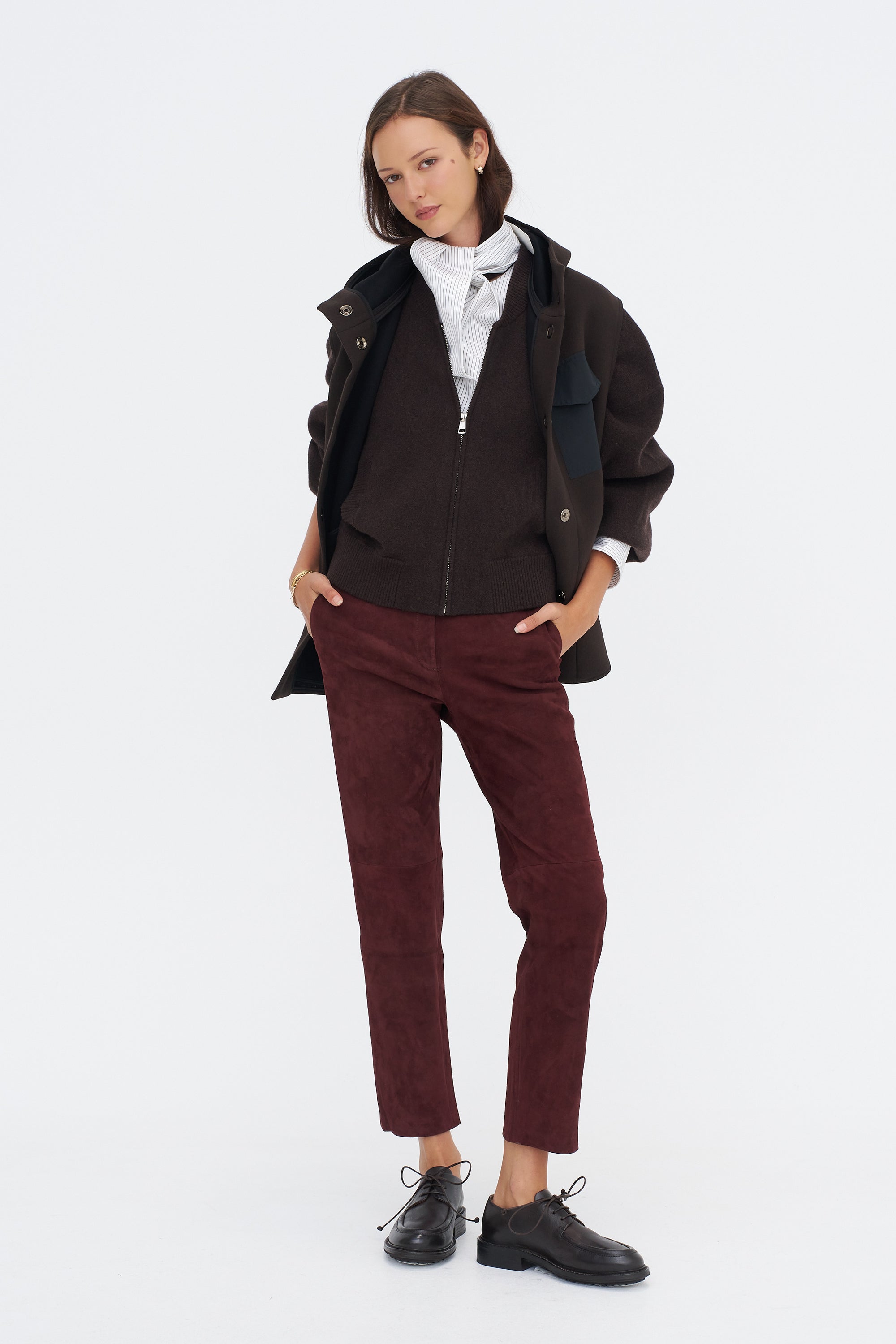 Adriana Cardigan, Mud Brown