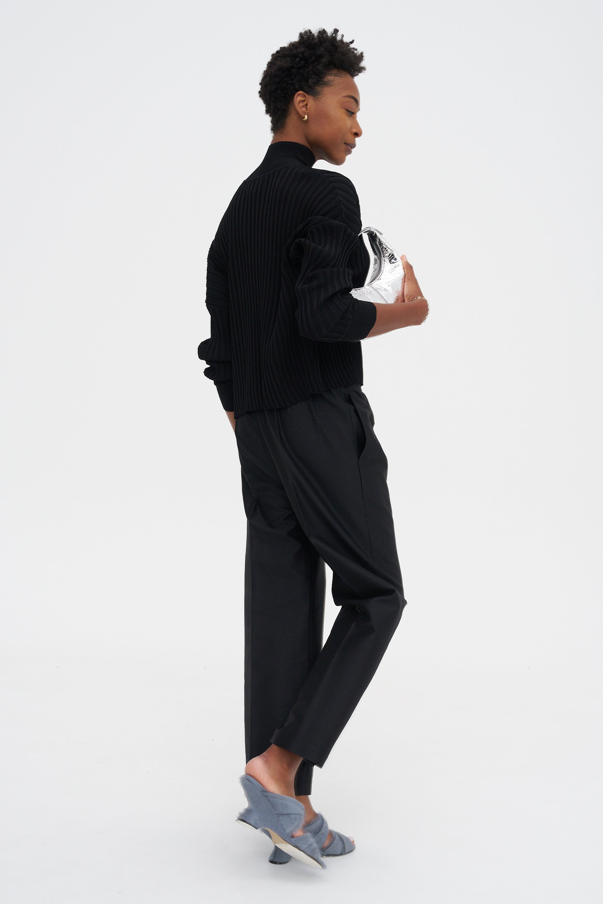Kasplya - Rib Sweater, Black