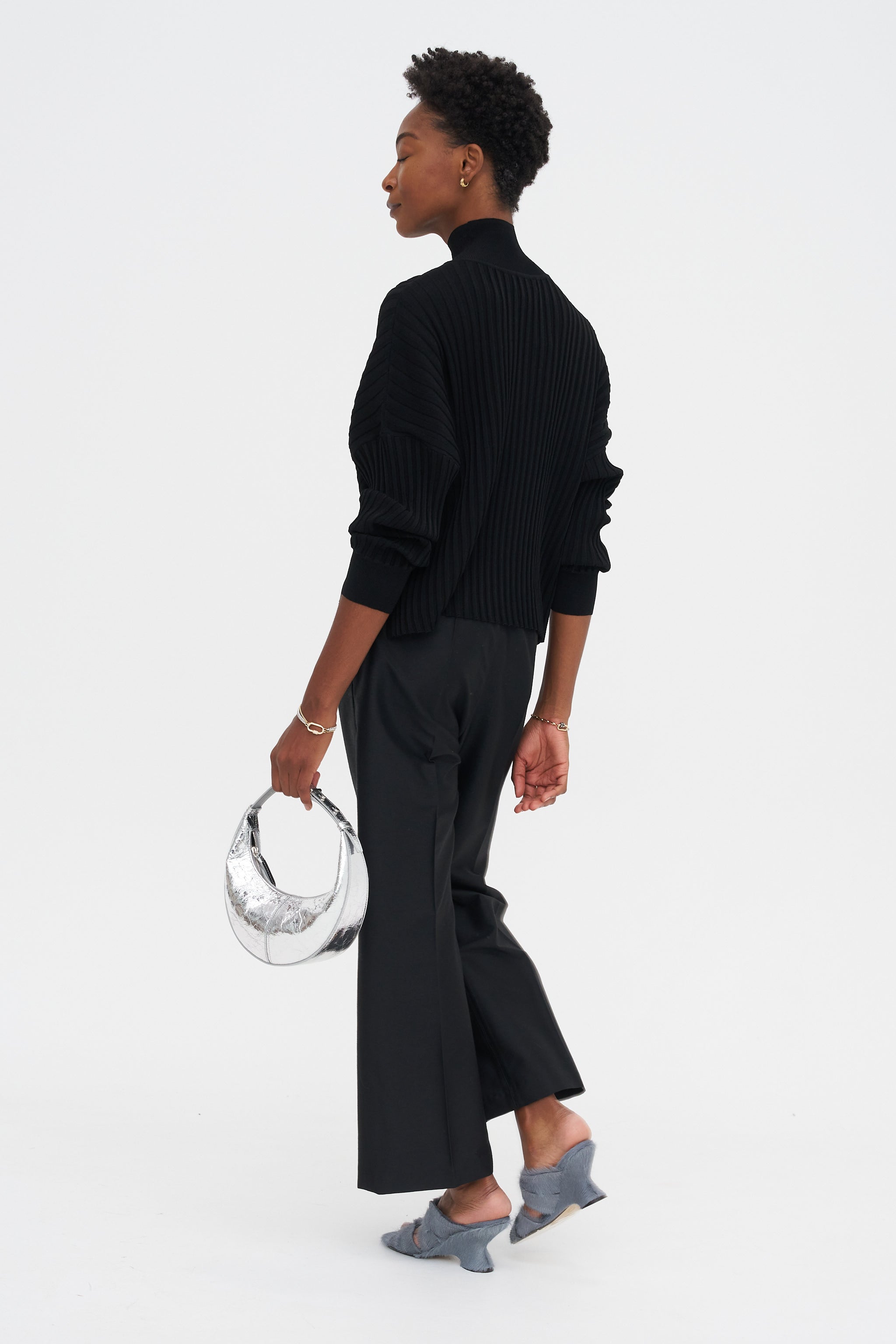 Kasplya - Rib Sweater, Black – Kick Pleat