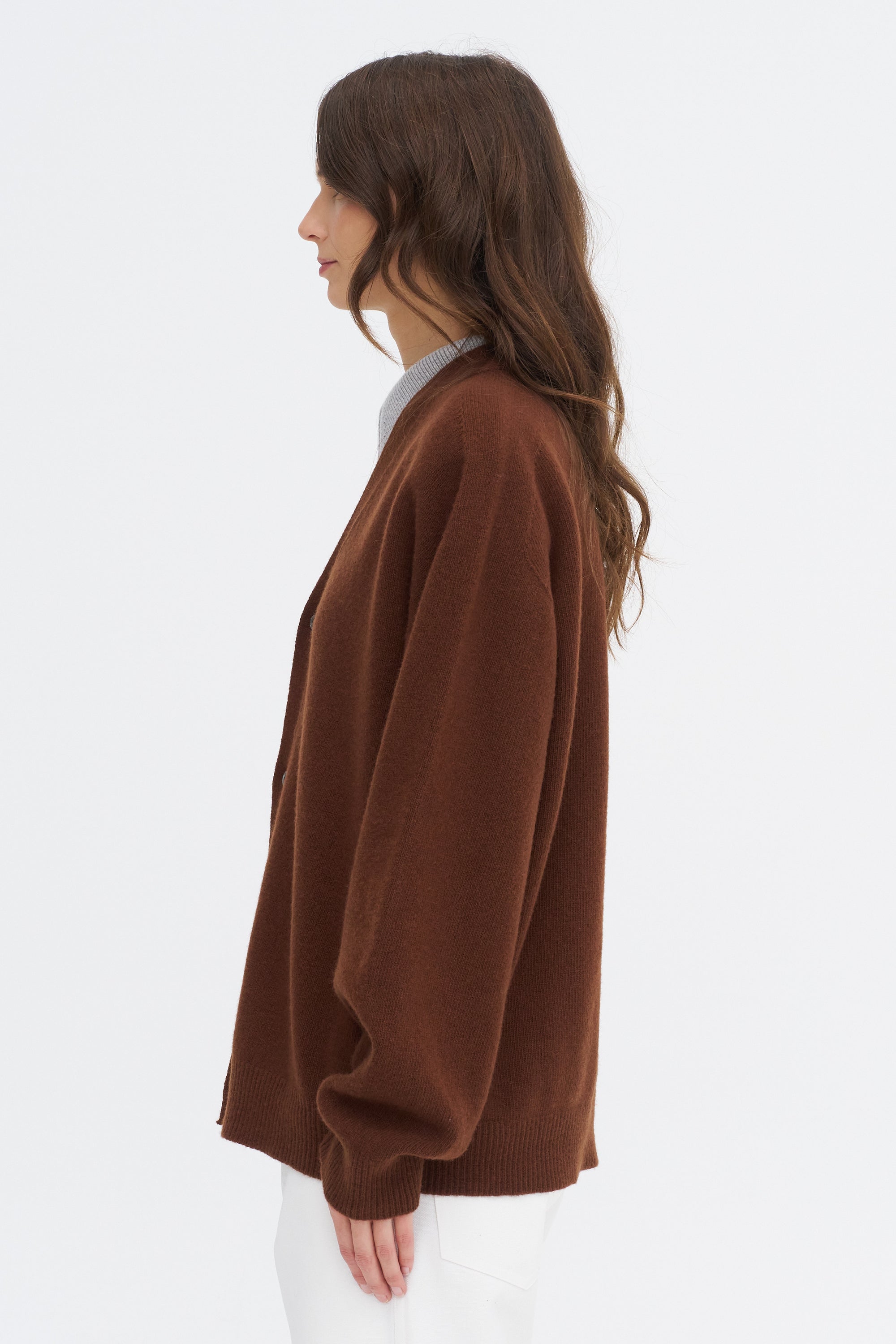 Mabuse YCom - Cardigan Superfine Wool, Chestnut