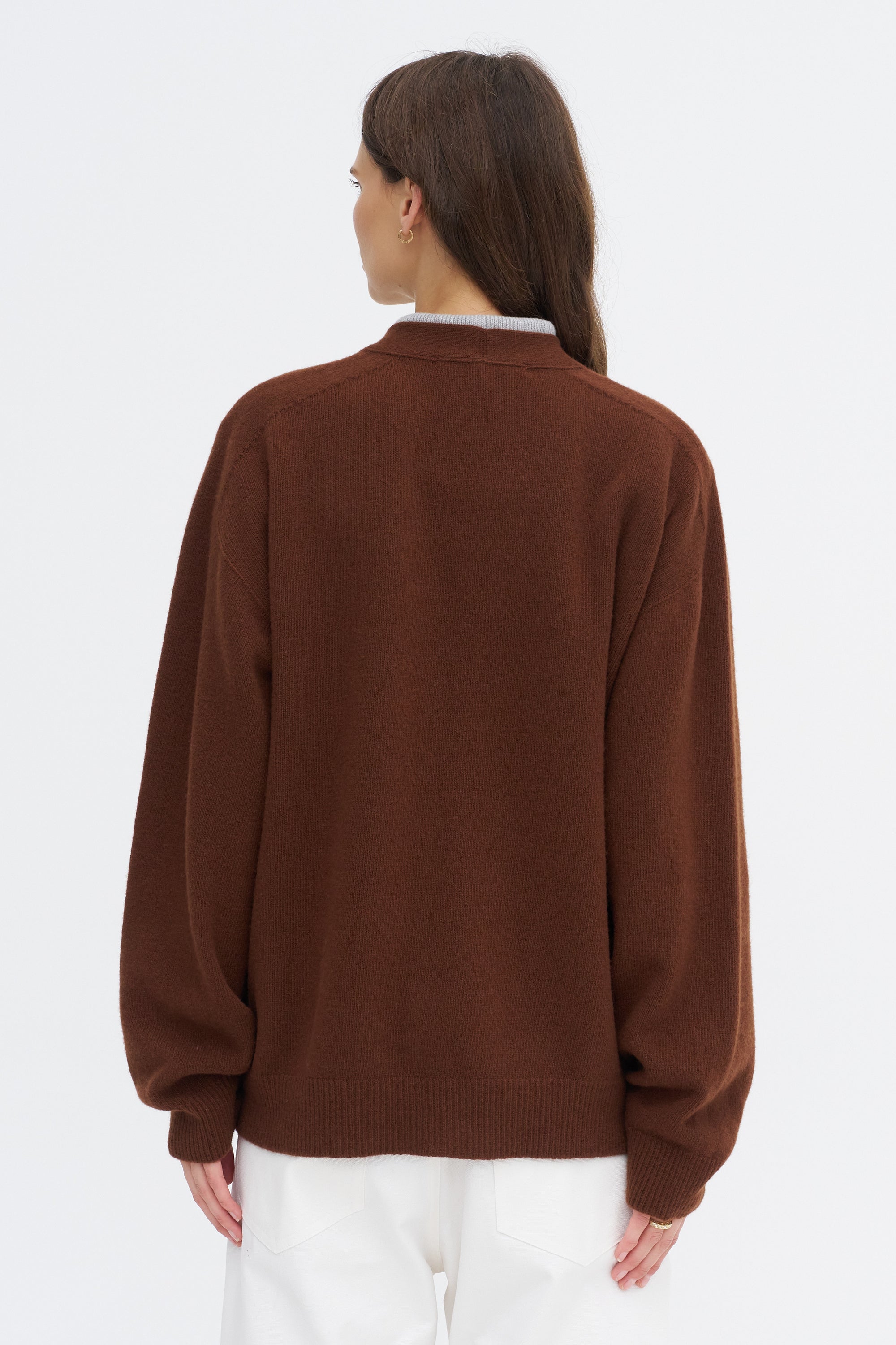 Mabuse YCom - Cardigan Superfine Wool, Chestnut