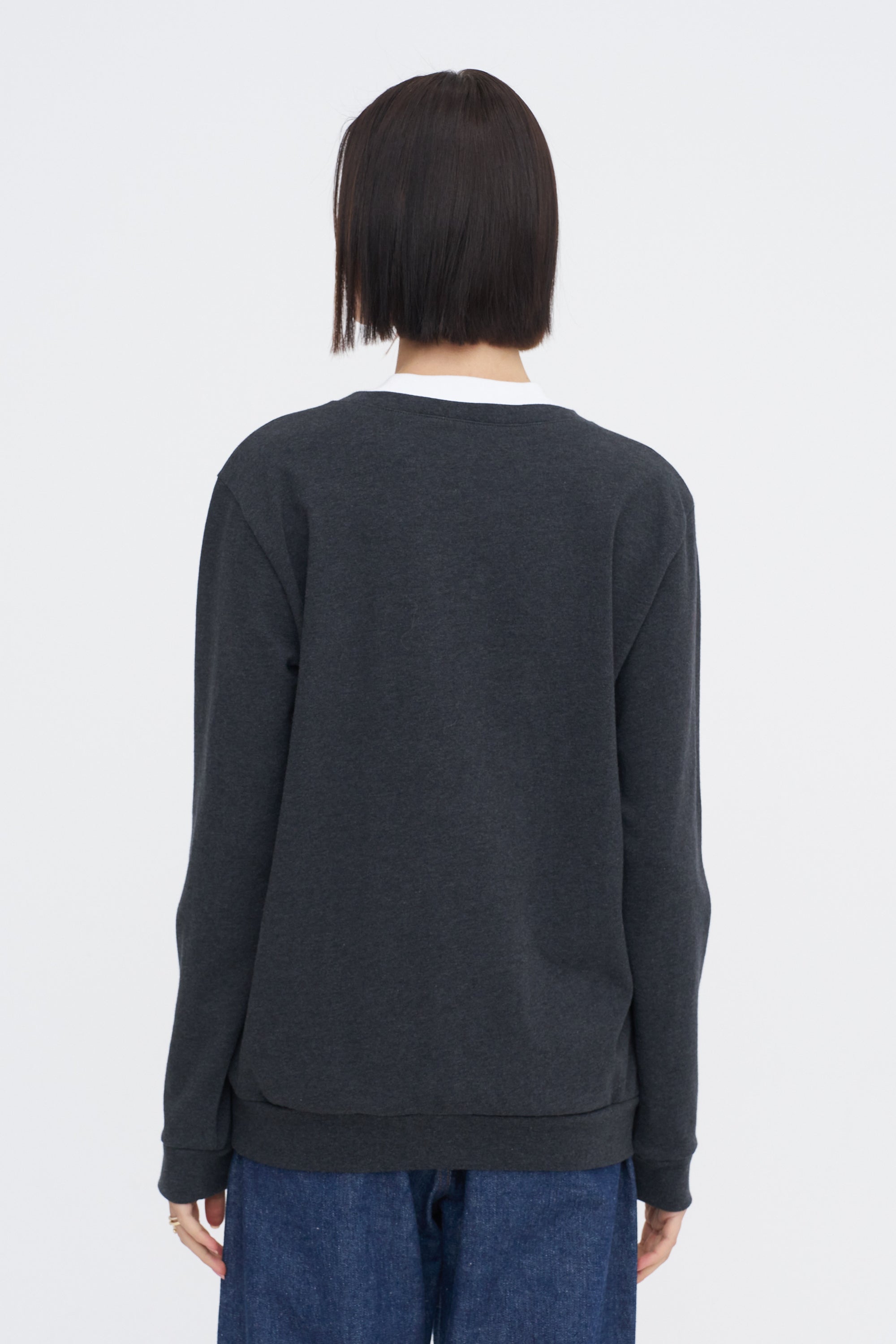 Perfect T-Shirt Trompe L&#39;oeil Top, Grey Multi